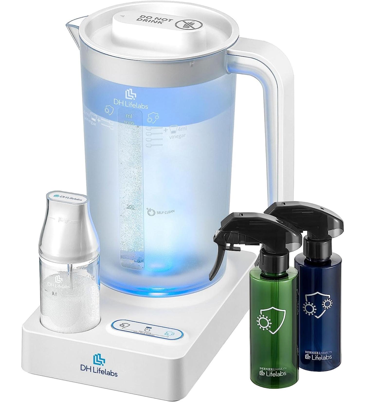 Hypochlorous Acid Generator | Multi-Purpose Cleaning & Disinfectant HOCL Generator | Mould Remover & Odour Eliminator | Includes Sprayer | Aaira Surface White - Buy Online on GoSupps.com