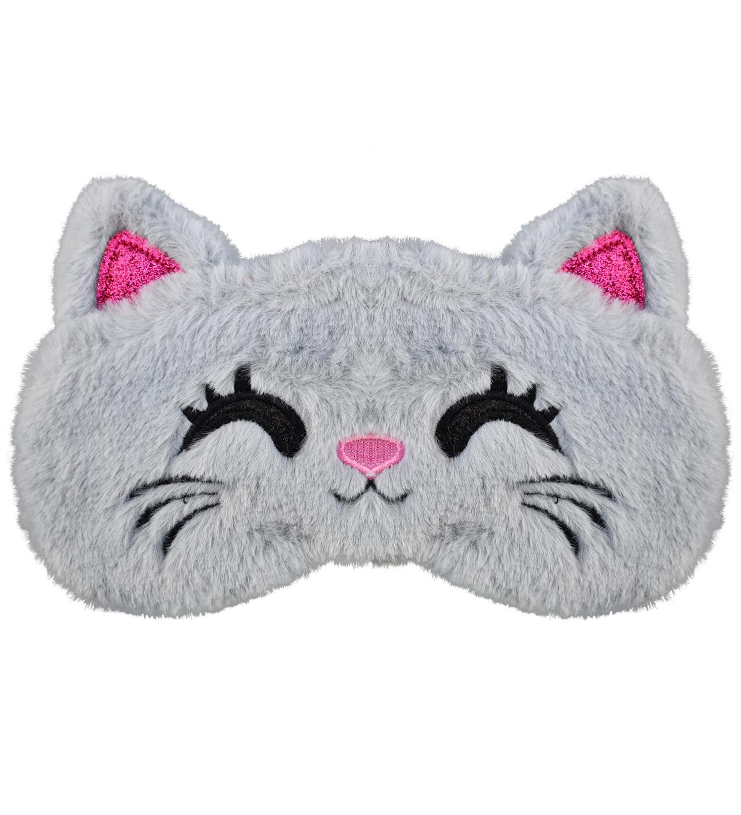 Mezeic Sleep Mask Cute Design for Sleeping Cartoon Soft Plush Blindfold Funny Animal Eye Cover for Kids Girls Teens Women and Adult Eye Shade (Grey Cat) F/Grey Cat - Buy Online on GoSupps.com