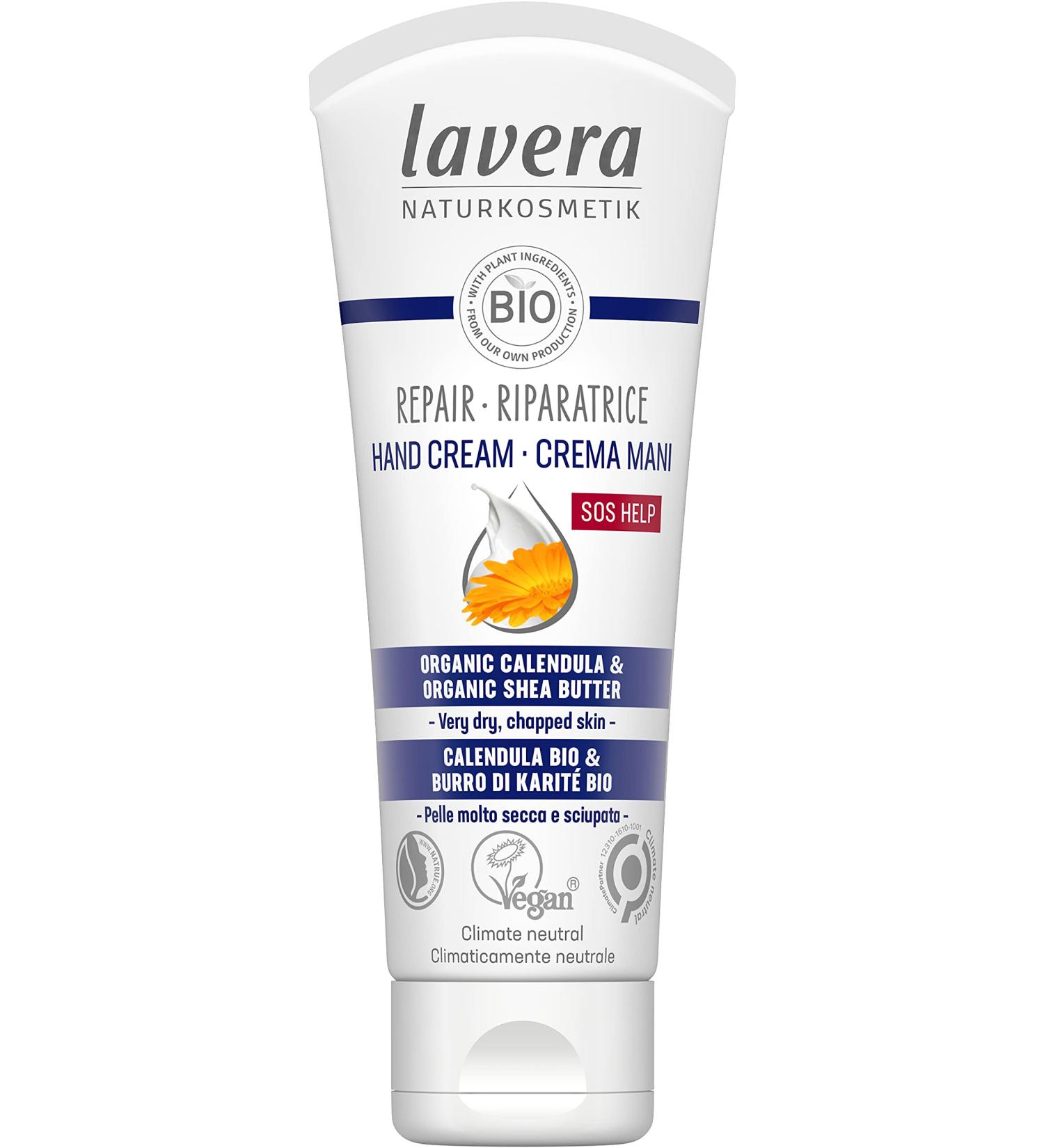 Lavera Repair Hand Cream - Organic Vegan Natural Cosmetics with Calendula & Shea Butter - 75ml - Buy Online on GoSupps.com