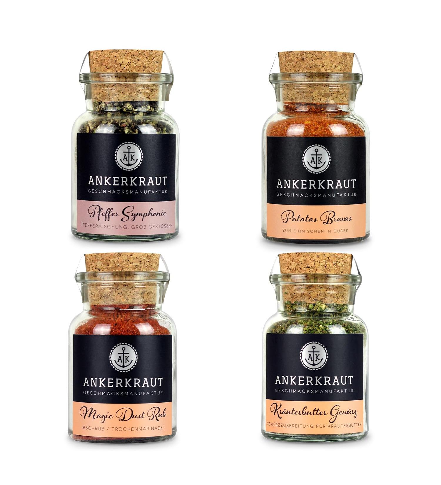 Ankerkraut Grill Set - 4 Premium Spices | Perfect Gift for Grill Lovers | International Shipping Available - Buy Online on GoSupps.com