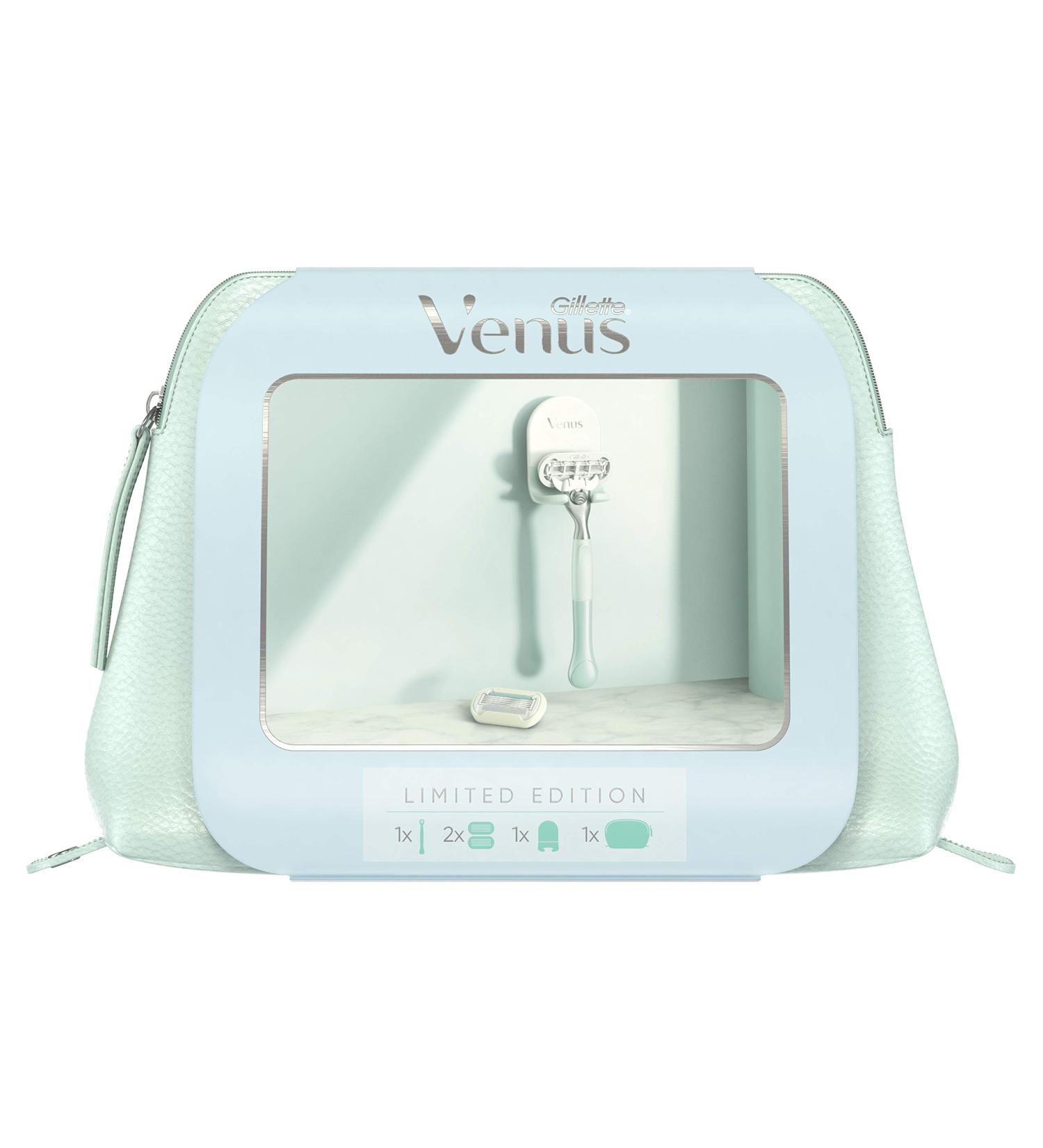 Gillette Venus Limited Edition Extra Smooth Sensitive Razor Set - Shower Bracket & Beauty Case - Buy Online on GoSupps.com
