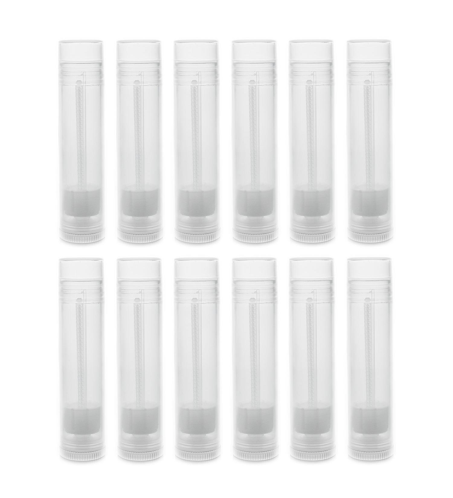12 Pack 3/16 Oz Clear Plastic Twist Tubes for Lip Balms - Cosmetic Gift Containers - Buy Online on GoSupps.com