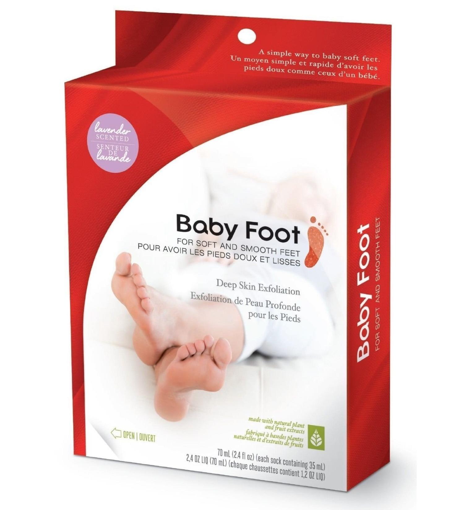 Baby Foot Original Foot Peel Exfoliant For Soft and Smooth Feet Lavender Scented Canadian Version - Buy Online on GoSupps.com