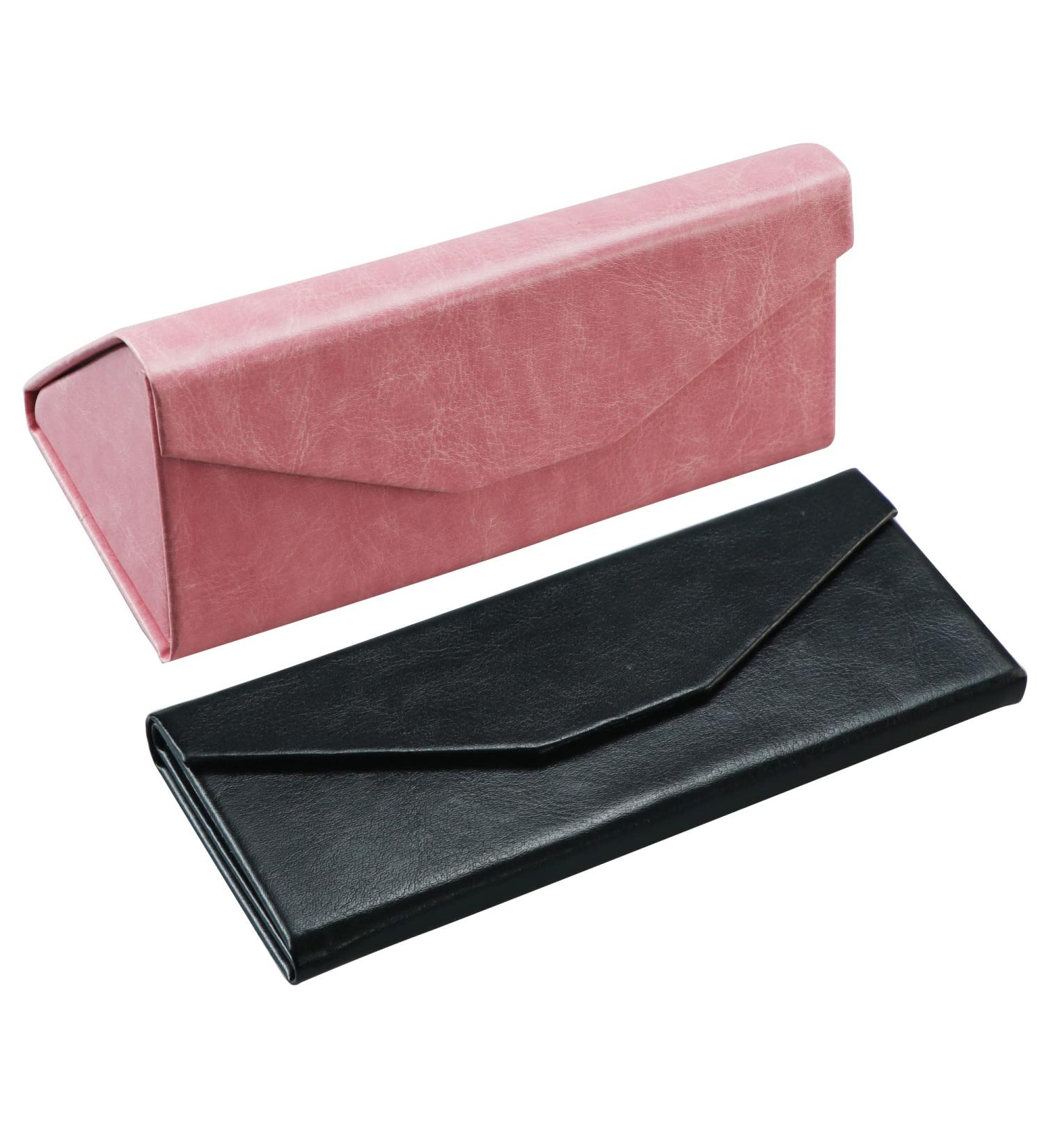 LIFEART 2-Pack Foldable Glasses Case - Stylish Matt Leather & Magnetic Closure for Reading School Office | International Shipping Available - Buy Online on GoSupps.com