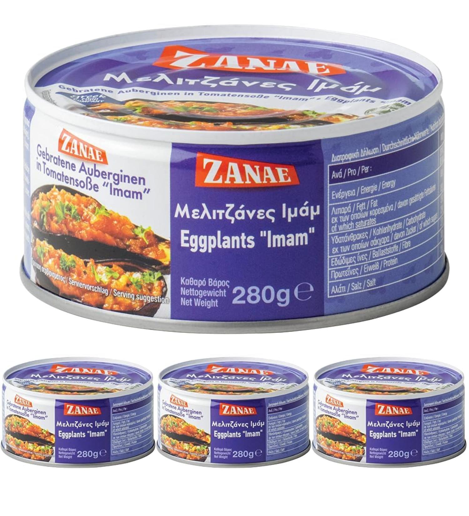 Zanae Aubergines in Tomato Sauce - 280g Pack (4x) | Buy Internationally Online - Buy Online on GoSupps.com