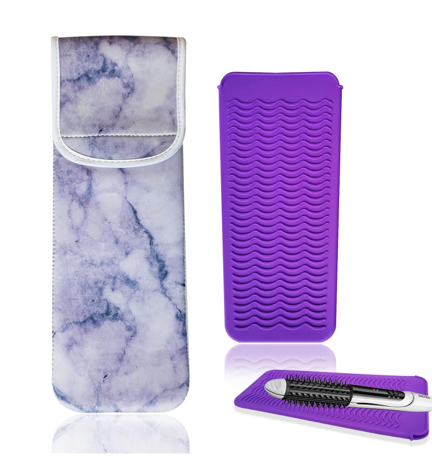 Silicone Heat Resistant Curling Iron Case & Neoprene Straightener Holder Bag | 2 PCS Travel Hair Tools Organizer - Buy Online on GoSupps.com