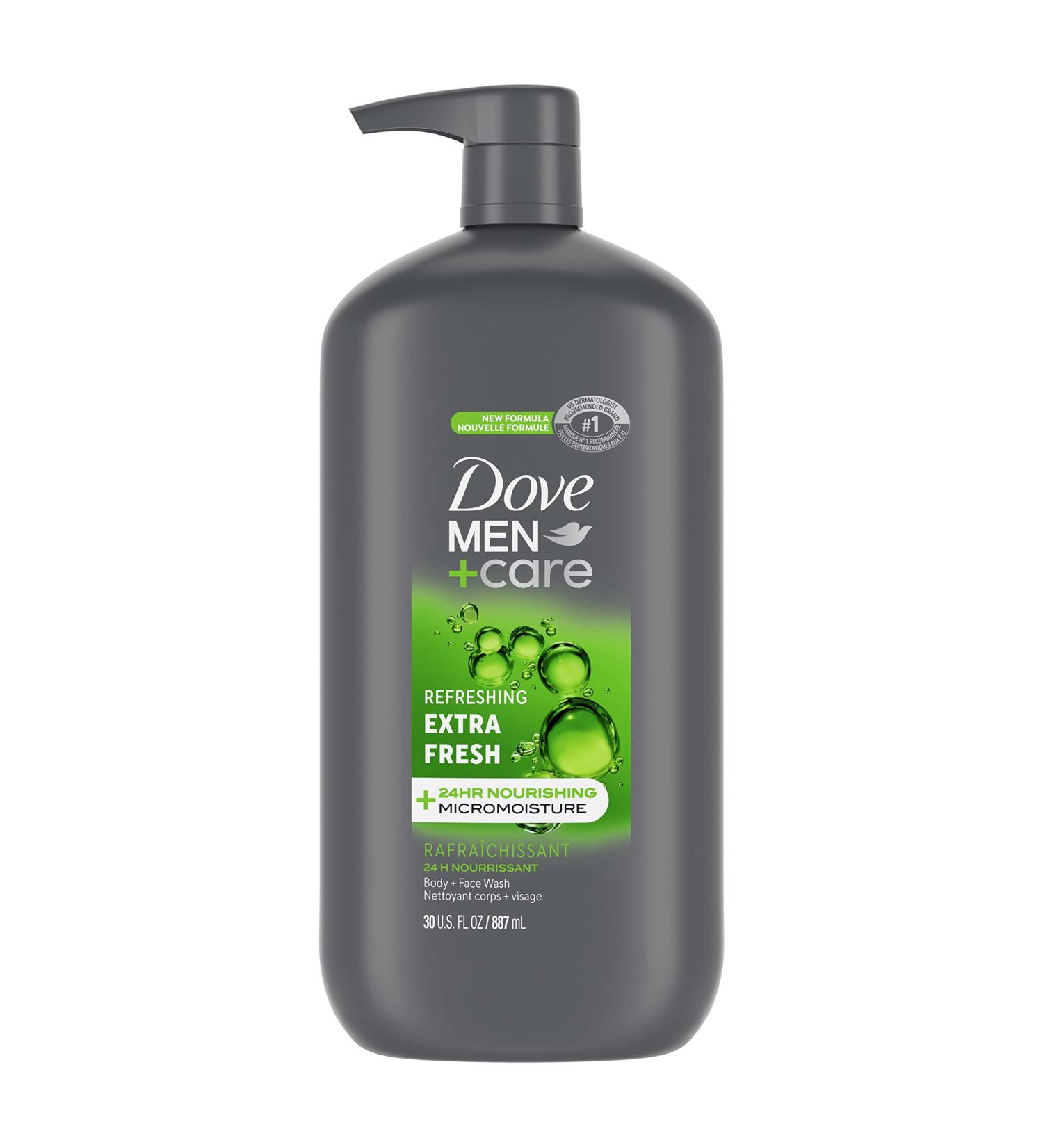 Dove Men+Care Body and Face Wash - Refreshing Extra Fresh Body Wash for Men 30 oz | 24-Hour Nourishing Micromoisture Technology - Shop Internationally - Buy Online on GoSupps.com