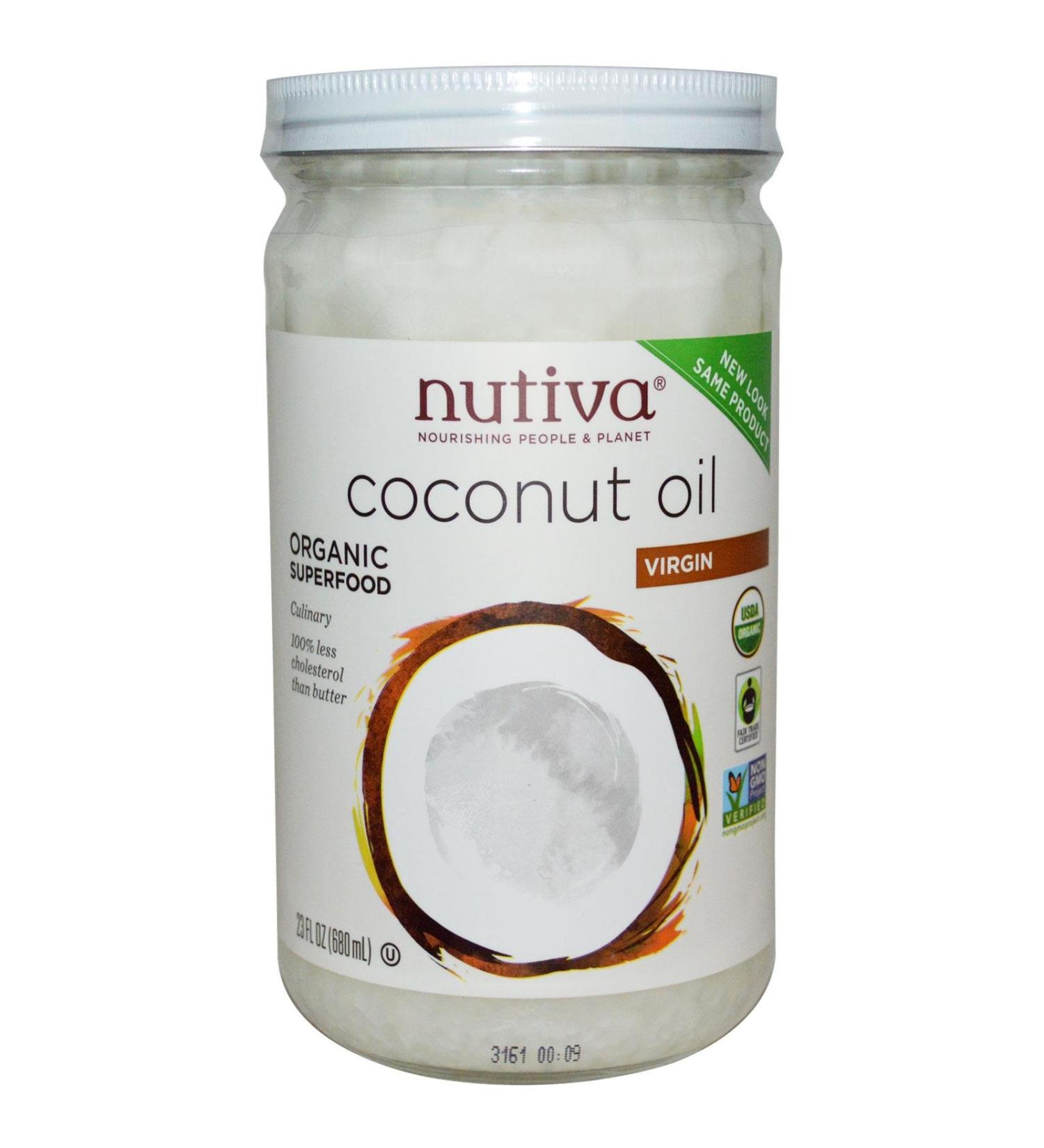 Nutiva Organic Virgin Coconut Oil 23 fl oz - Pure, Cold-Pressed & Non-GMO - Buy Online on GoSupps.com