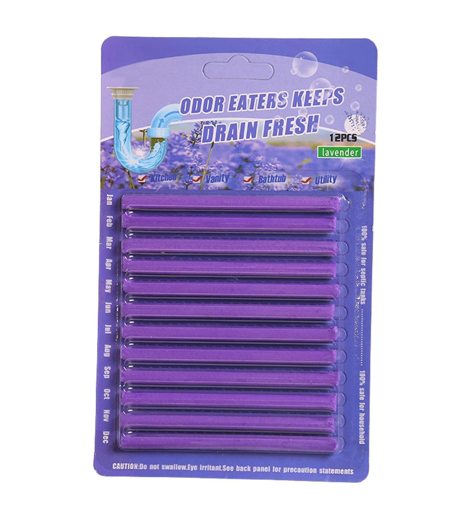 Drain Sticks - Effective Drain Cleaning & Deodorizer | Lavender Fresh Scent | Prevent Blockage & Clogs | International Shipping Available - Buy Online on GoSupps.com