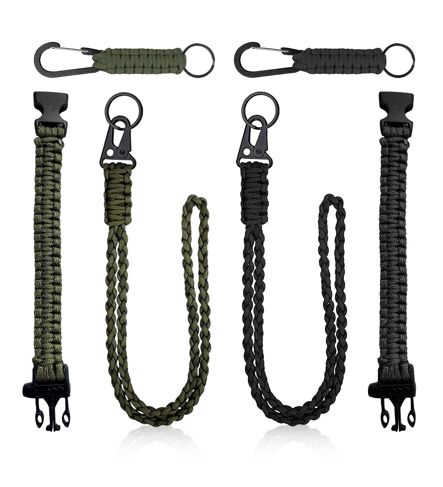 6-Piece Paracord Key Set | Durable Lanyard & Carabiner for Hiking Camping Cycling | Versatile Accessories for Keys Water Cups & Flashlights - Buy Online on GoSupps.com