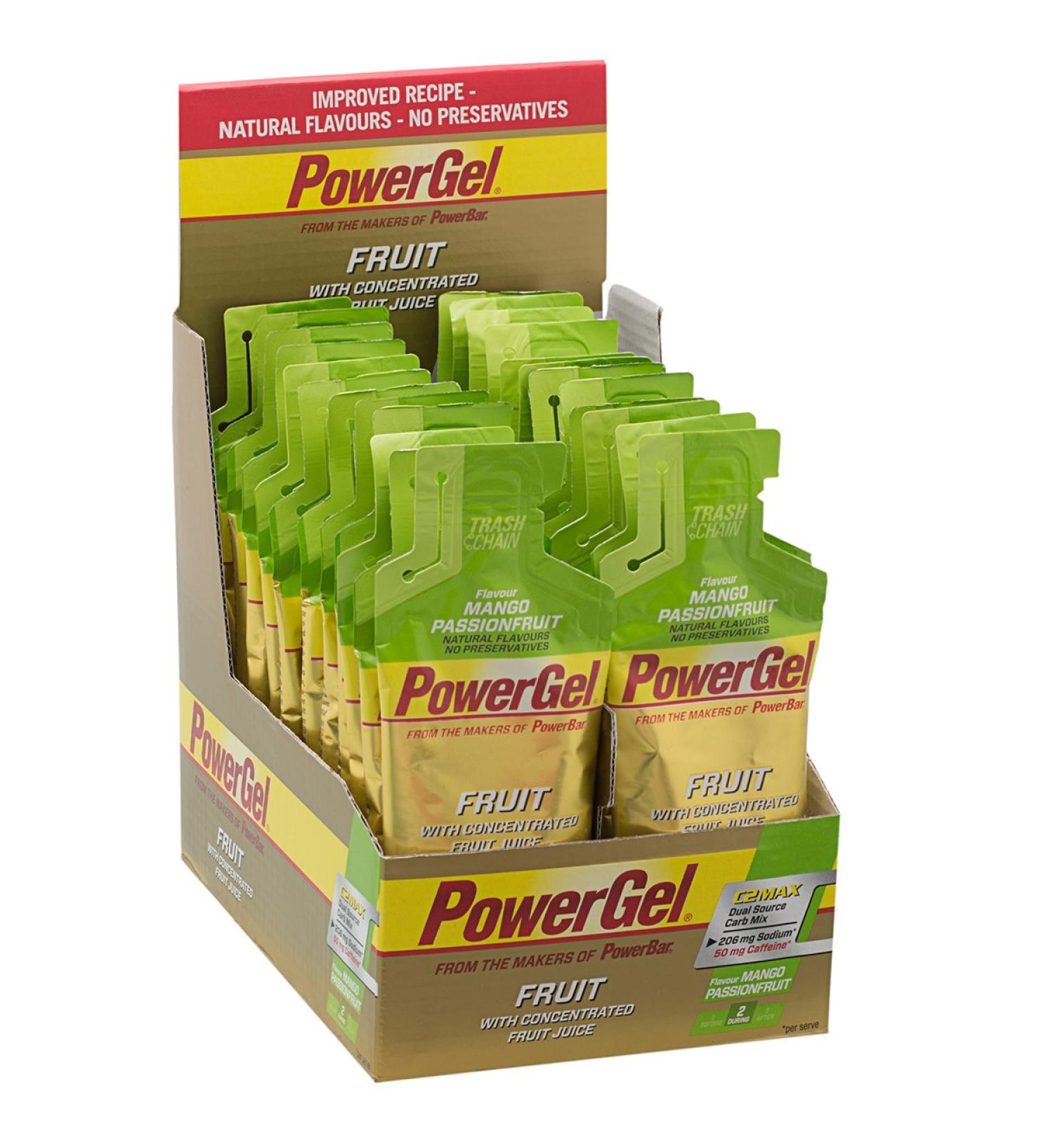 Buy Power Gel Fruit - Mango Maracuja (24 x 41g) | Energizing Carbohydrate Gel with Caffeine | Refreshing Fruit Juices for Optimal Performance - Buy Online on GoSupps.com