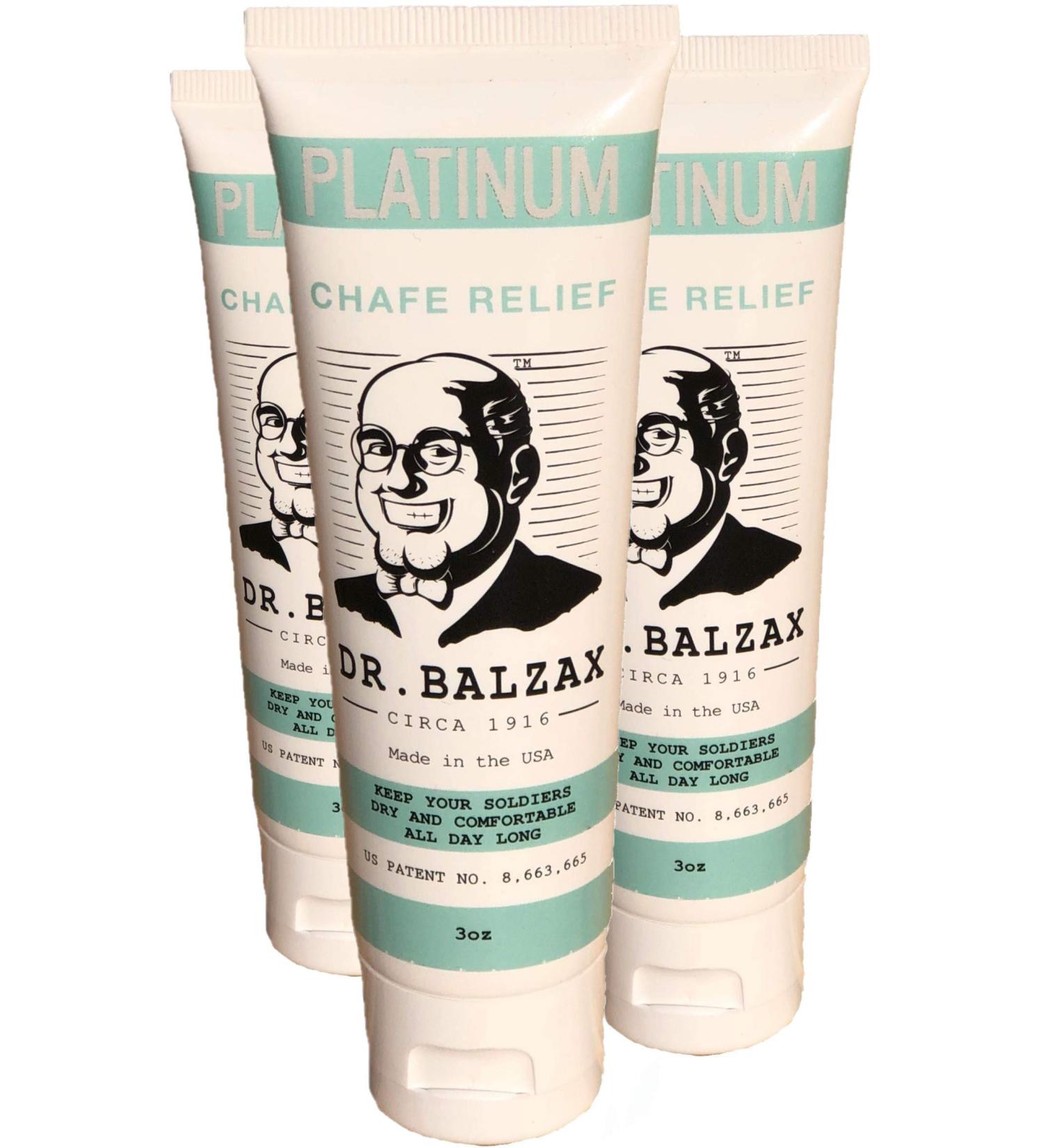 Dr. Balzax Platinum Chafe Relief | Anti Chafing Cream to Powder | 3 Tubes - Ultimate Chafing Relief for All Skin Types - Buy Online on GoSupps.com