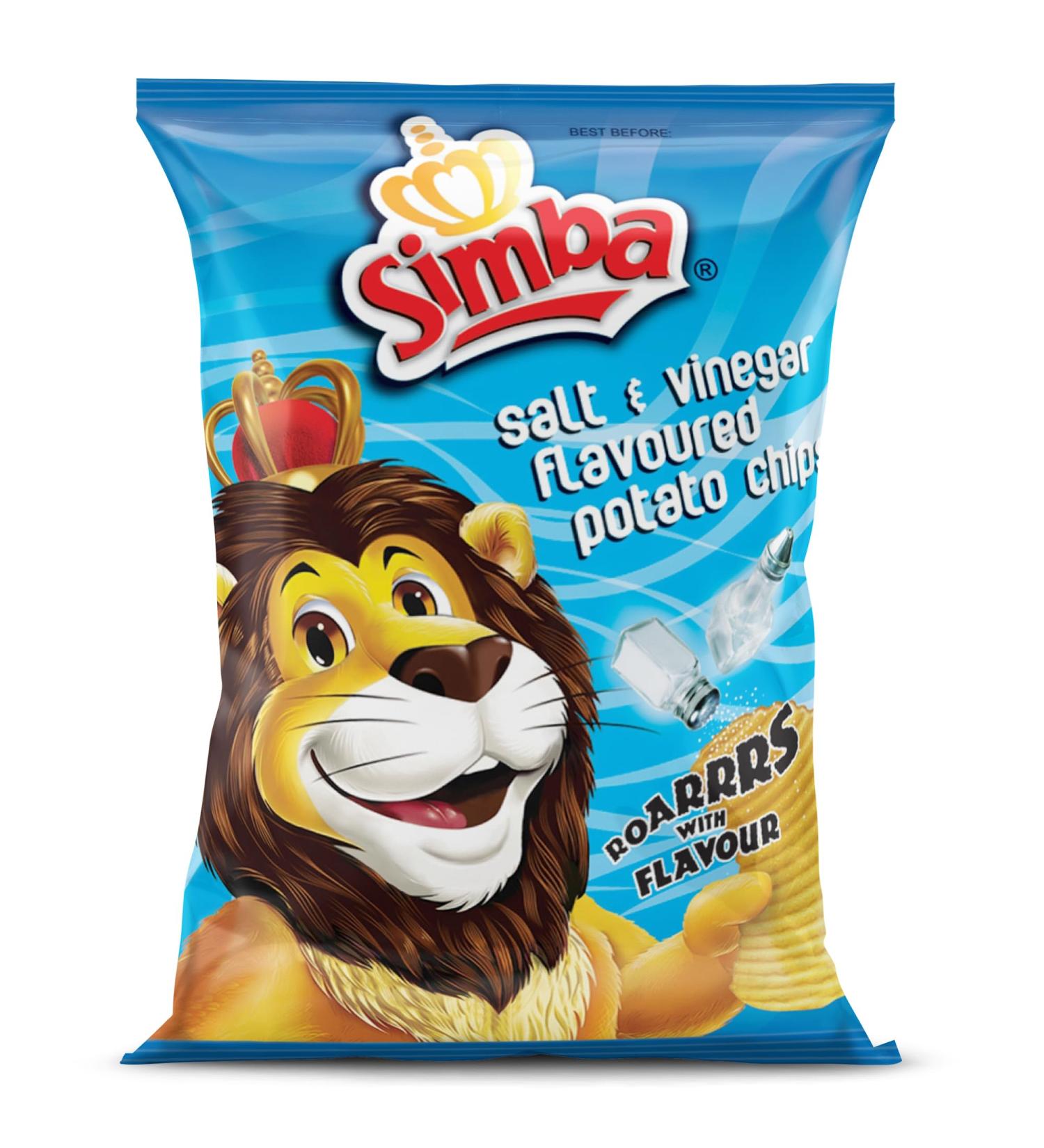  Simba Simba Potato Chips Salt and Vinegar 6 x 120 g - Buy Online on GoSupps.com