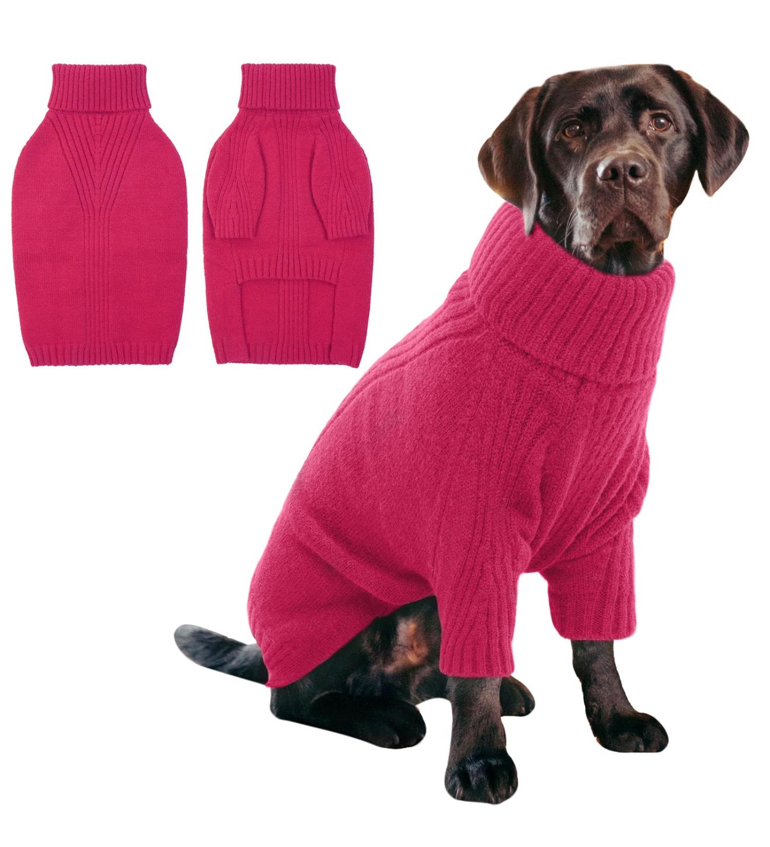 Iecoii Warm Turtleneck Dog Sweater - Cozy Winter Clothing for Small Medium & Large Dogs | Chihuahua French Bulldog Labrador XXX-Large - Best Dog Sweaters - Buy Online on GoSupps.com