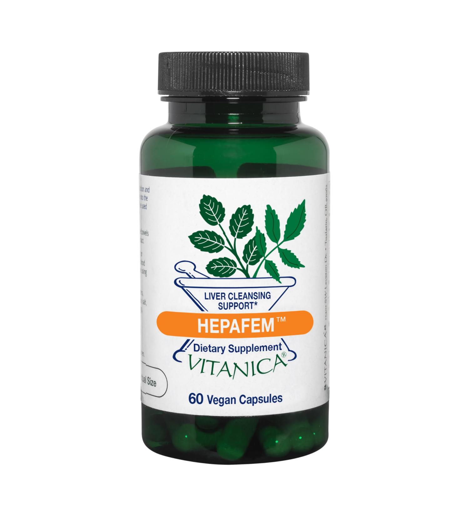 Vitanica Hepafem Liver Cleansing Support Vegan/Vegetarian 60 Capsules Pro Logo - 60 Capsules - Buy Online on GoSupps.com