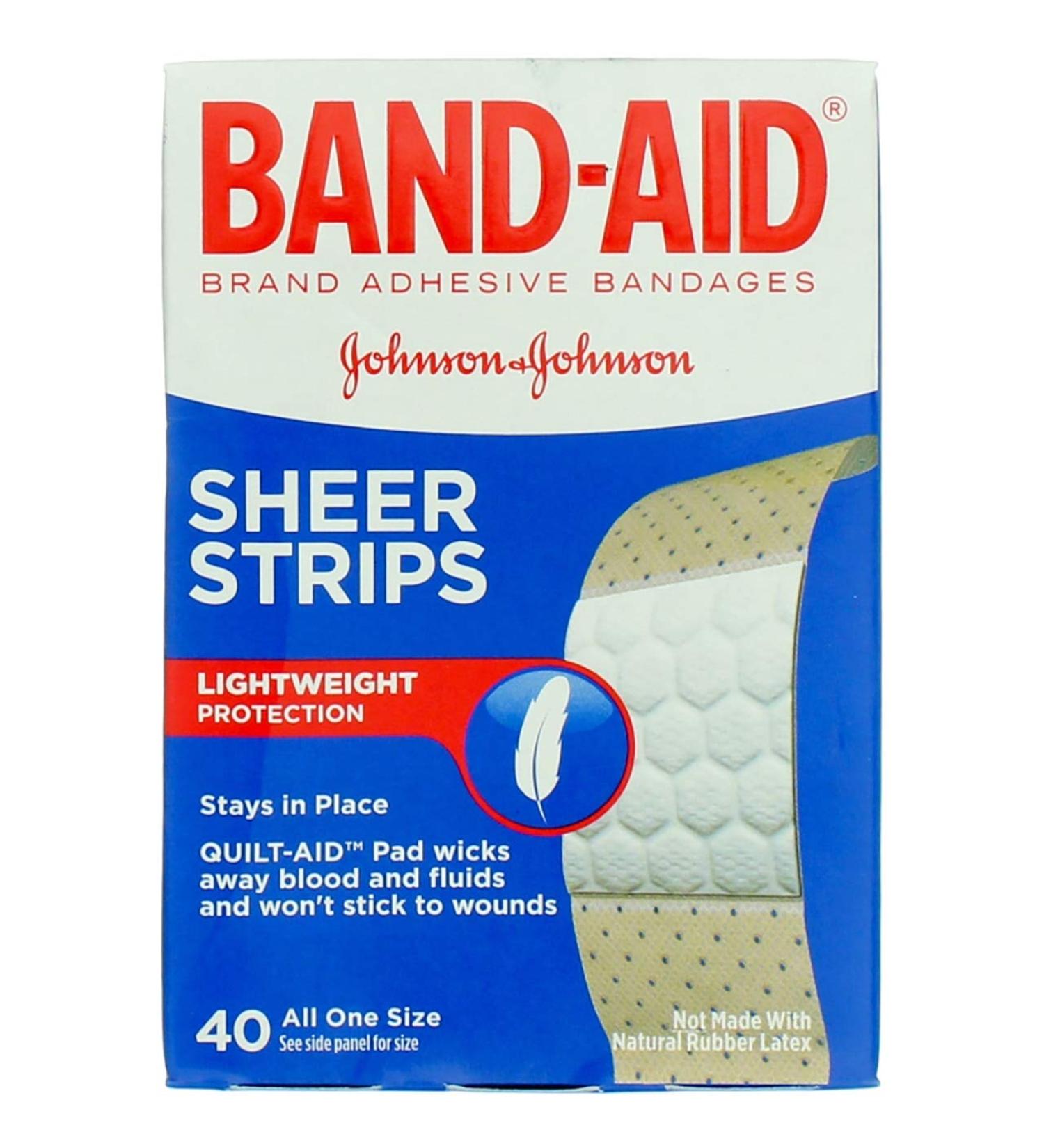 BAND-AID Brand TRU-STAY Sheer Bandages All One Size 40 Count - Pack of 5 - Buy Online on GoSupps.com