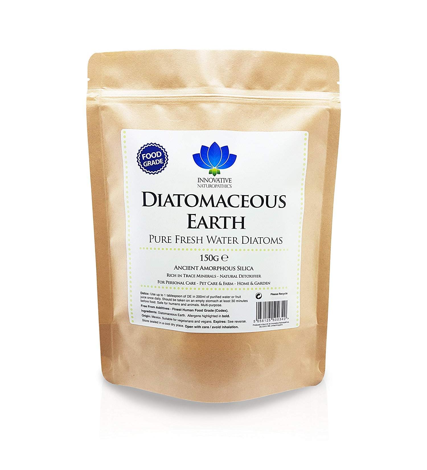 Diatomaceous Earth - Pure Food Grade (150g) - Pack of 1 | 100% Natural and Organic - Buy Online on GoSupps.com