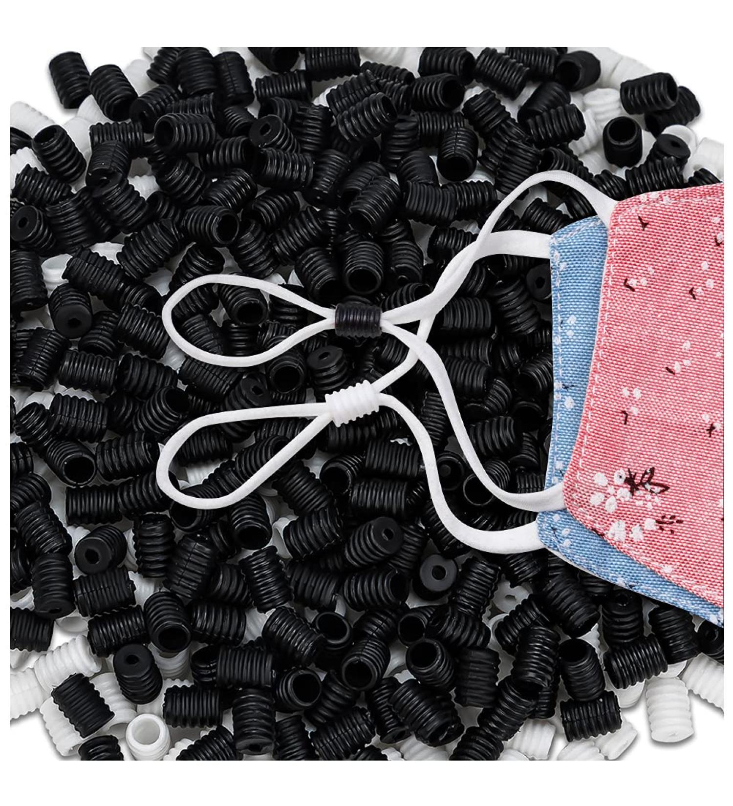 200Pcs Silicone Cord Locks for Face Masks - Adjustable Earloop Toggles for 1/4 1/8 Inch Elastic - Buckle Adjustment Accessories for Adults & Children - Buy Online on GoSupps.com