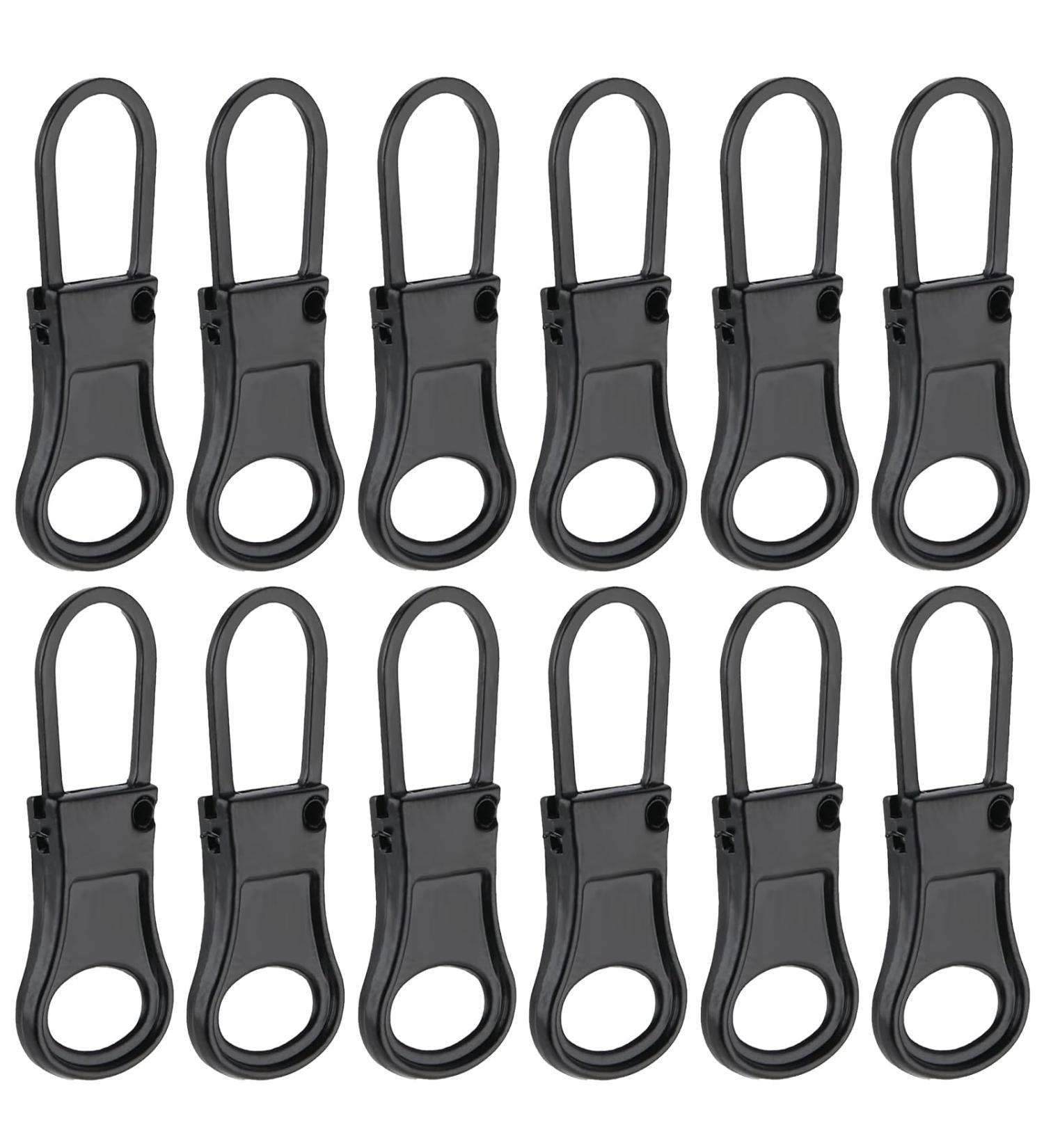 12 Universal Zipper Pulls - Durable Zipper Repair & Replacement for Suitcases & Clothing - Buy Online on GoSupps.com