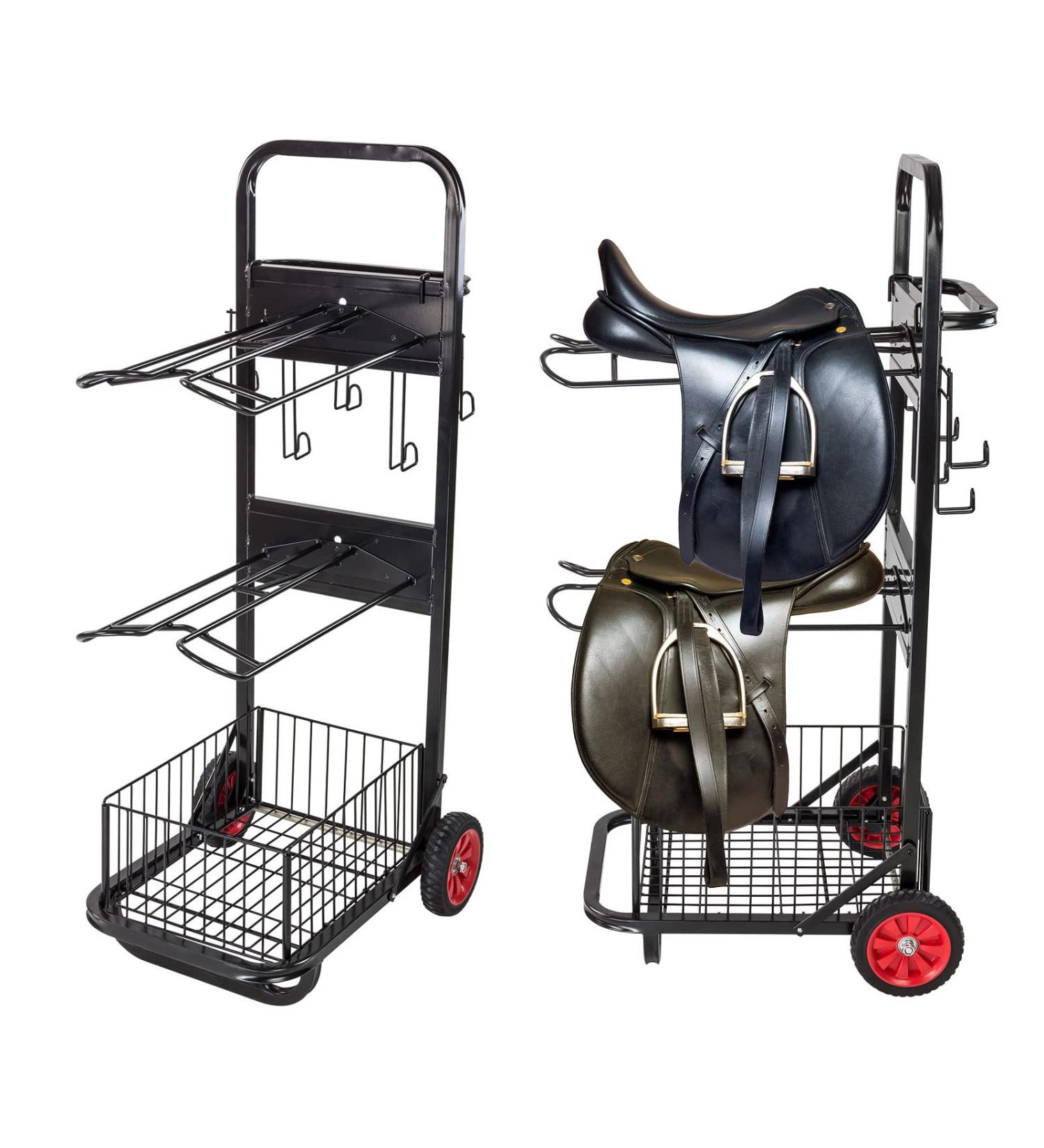 Premium Saddle Cart & Stand | Horse Saddle Holder & Accessories - Shop Internationally - Buy Online on GoSupps.com