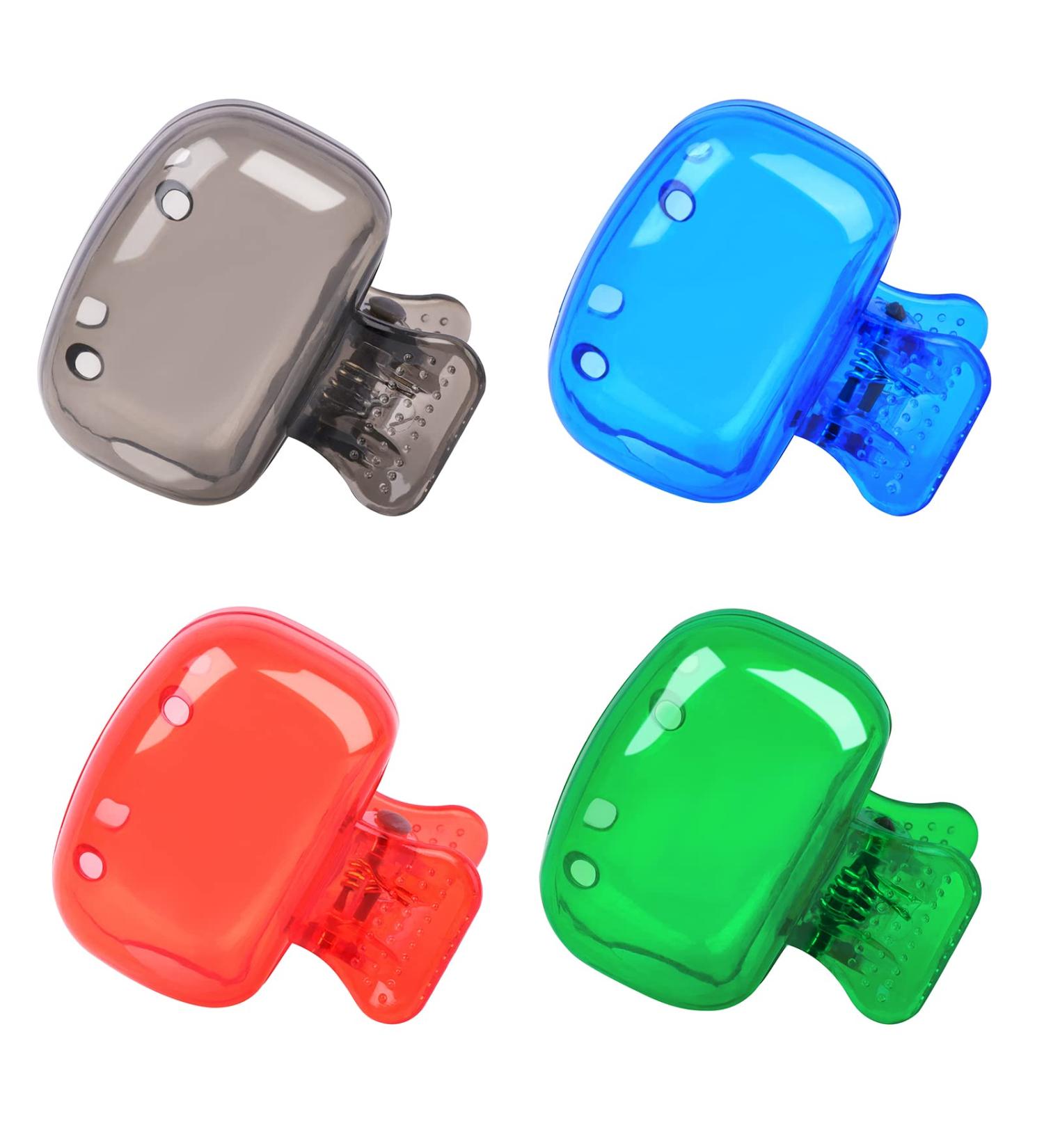 4 Pack Travel Toothbrush Head Covers - Portable Plastic Caps for Protection on the Go - Red, Blue, Green, Grey - Buy Online on GoSupps.com