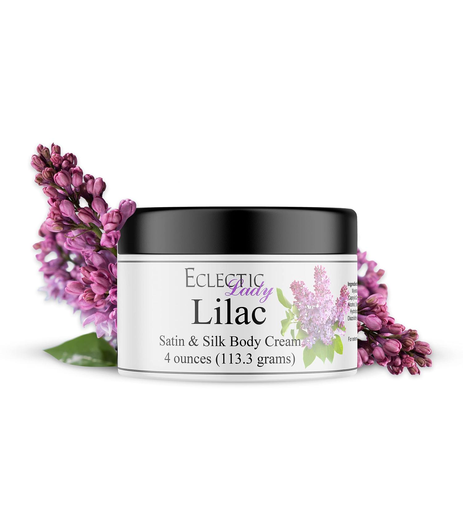 Eclectic Lady Lilac Satin & Silk Body Lotion 4 oz - Handcrafted USA Shea Butter & Aloe Phthalate-Free Perfect Gift for Women - Buy Online on GoSupps.com