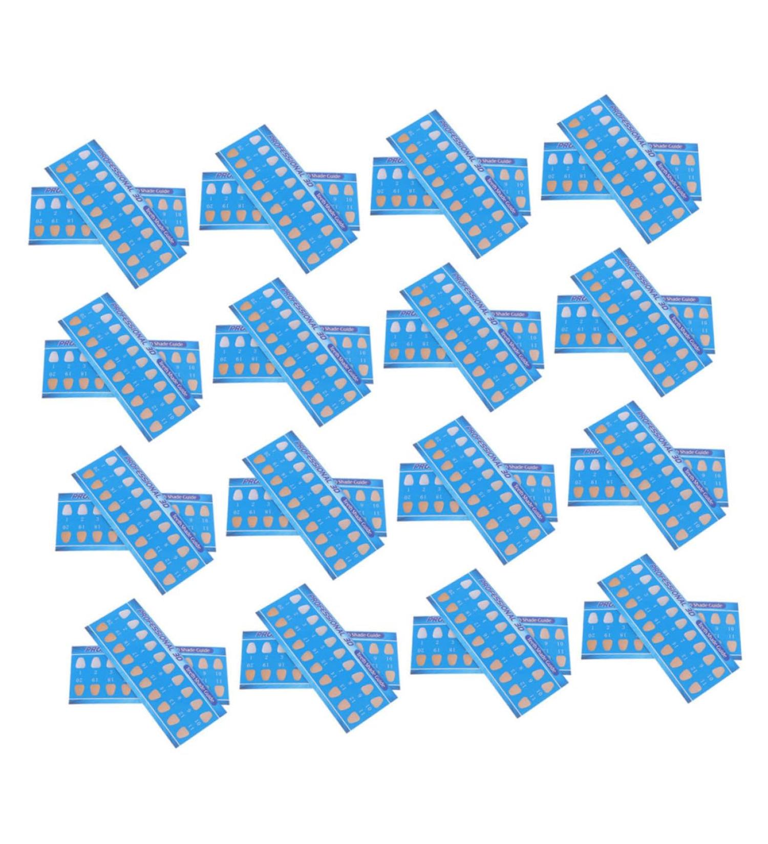 Anneomas 30-Piece Tooth Color Accessories Set | Tooth-Colored Numerical Boards & Bleach Color Control Papers | International Shipping - Buy Online on GoSupps.com