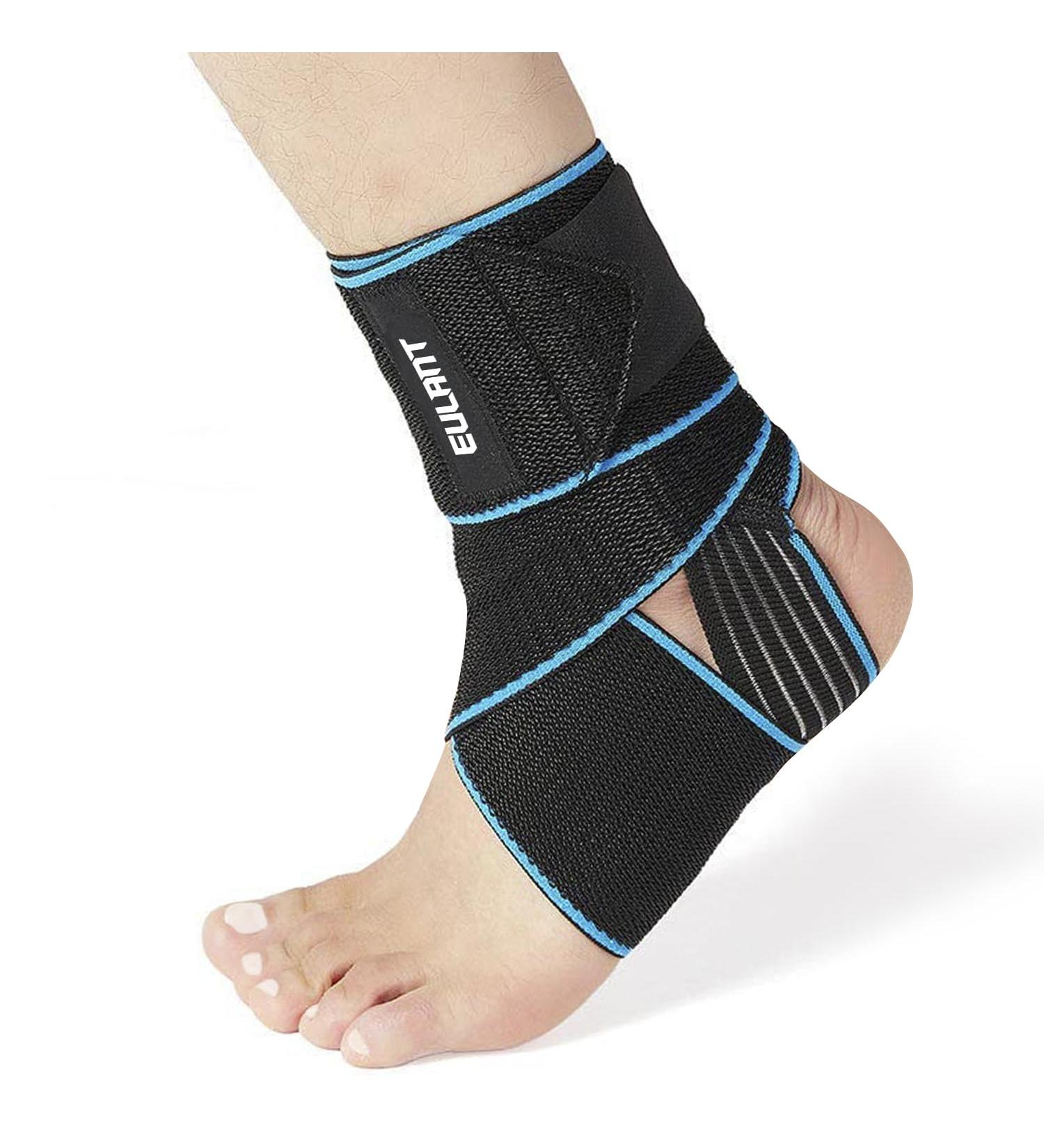 Buy Eulant Adjustable Ankle Bandage - Anti-Slip Silicone Elastic Support for Sports 85cm Blue - 1 Piece - Buy Online on GoSupps.com