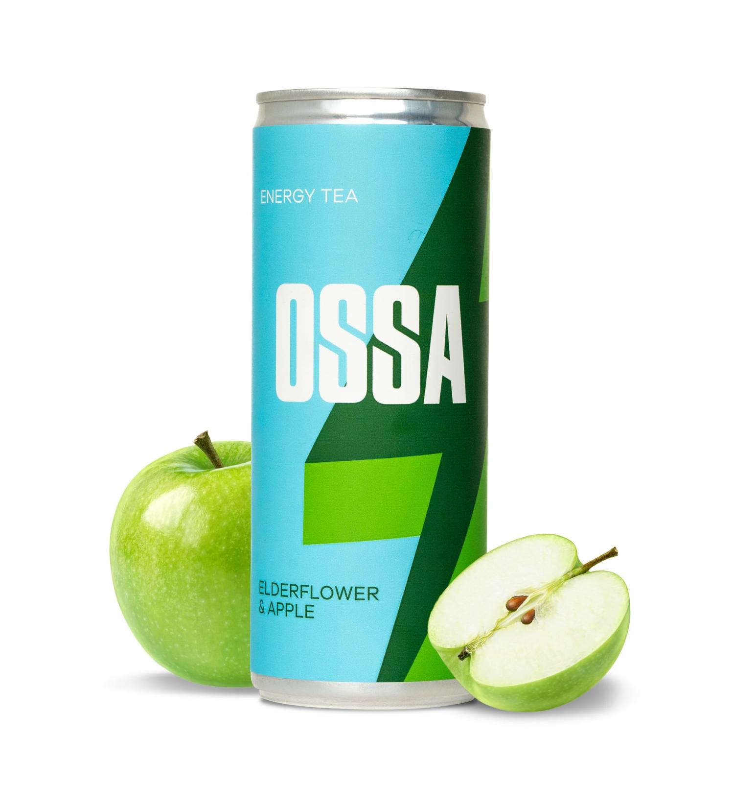  OSSA OSSA Elderflower Apple Energy Tea (24 x 250 ml) Refreshing Guayusa-Infused Boost Packed with Antioxidants for Natural Energy & Wellness - Buy Online on GoSupps.com