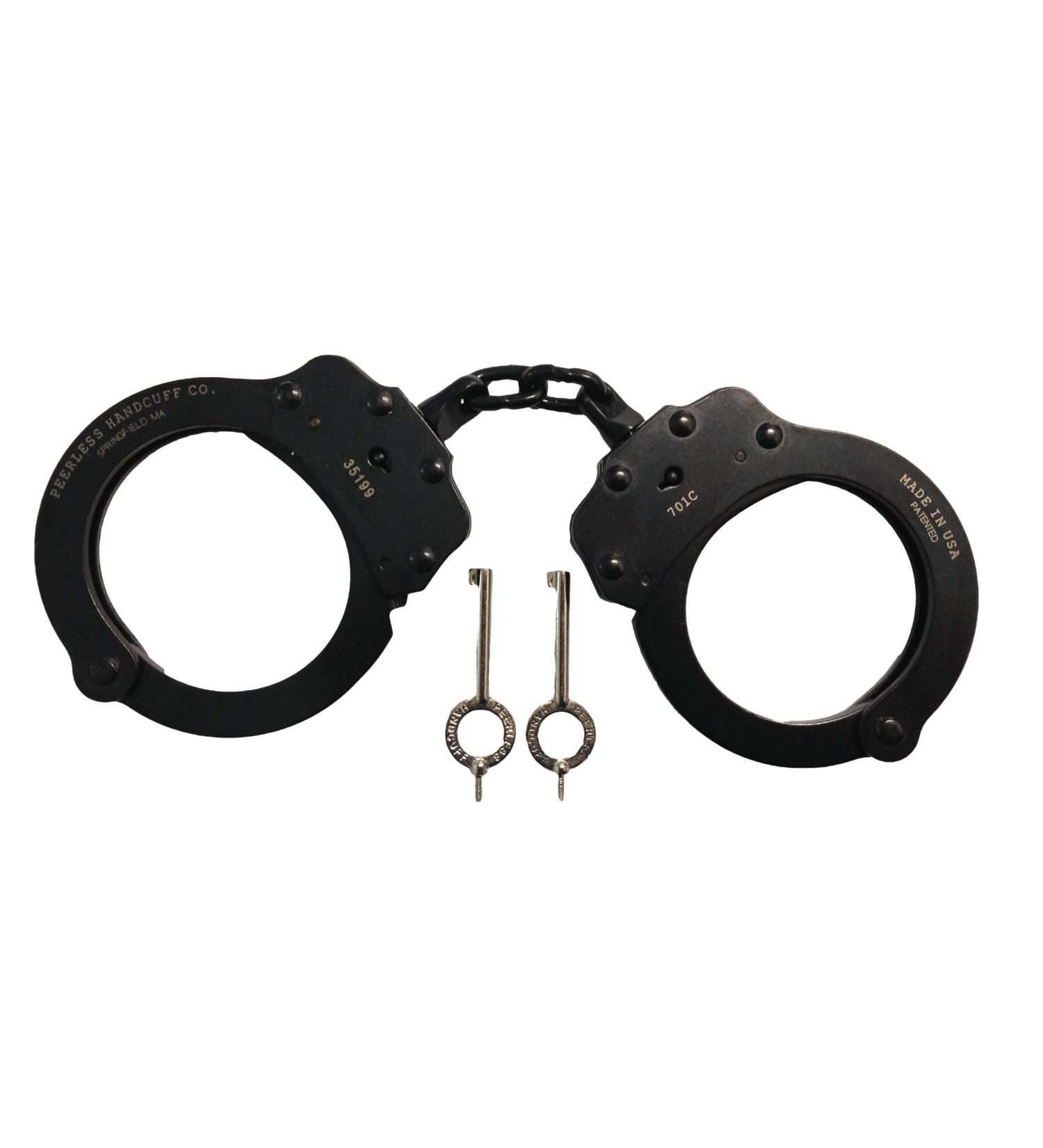 Peerless Handcuff Company Chain Link Handcuff Model 700 Black Oxide Finish