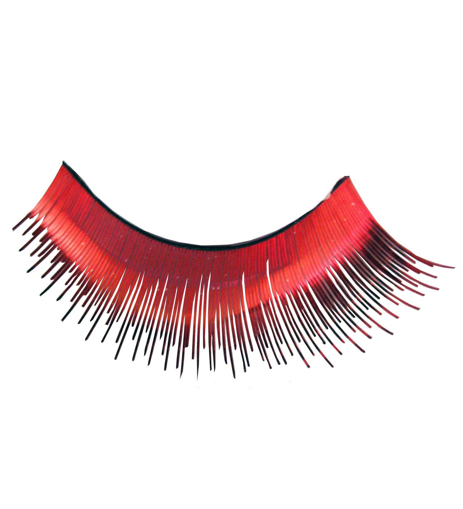 Eulenspiegel Metallic Red Artificial Eyelashes & Special Glue - Perfect for Carnival & Theme Parties - Buy Online on GoSupps.com