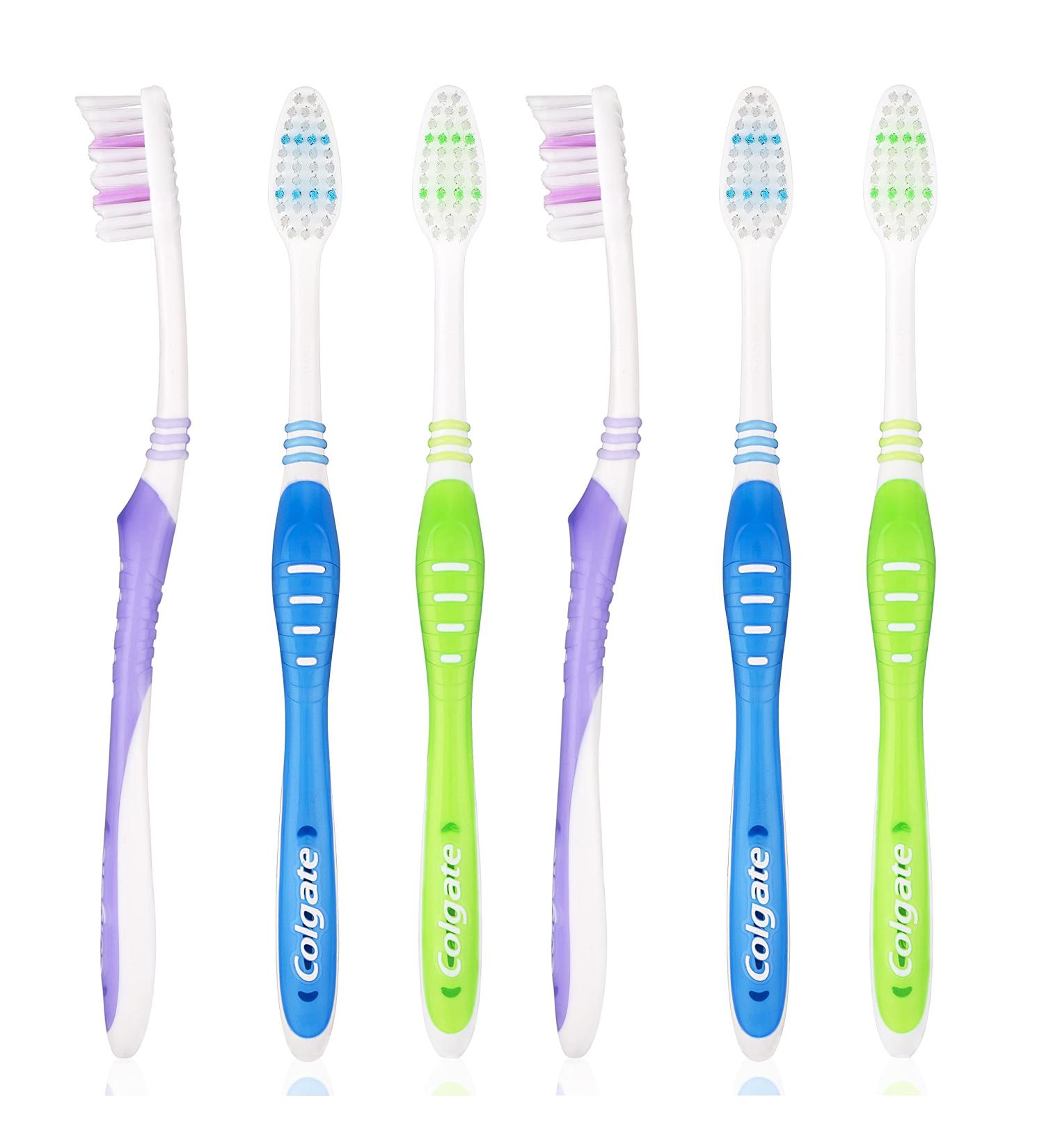 Colgate Super Flexi Toothbrush with Tongue Cleaner - Medium Pack of 6 | International Shipping Available - Buy Online on GoSupps.com