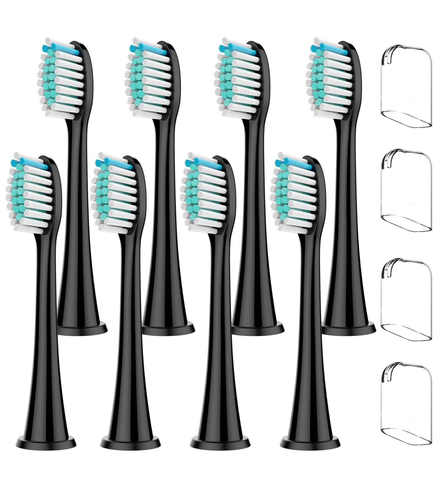 8-Pack Replacement Toothbrush Heads for Philips Sonicare HX6015/03 HX6053/64 - Compatible with 3rd Gen (2023 Release) - Black - Buy Online on GoSupps.com