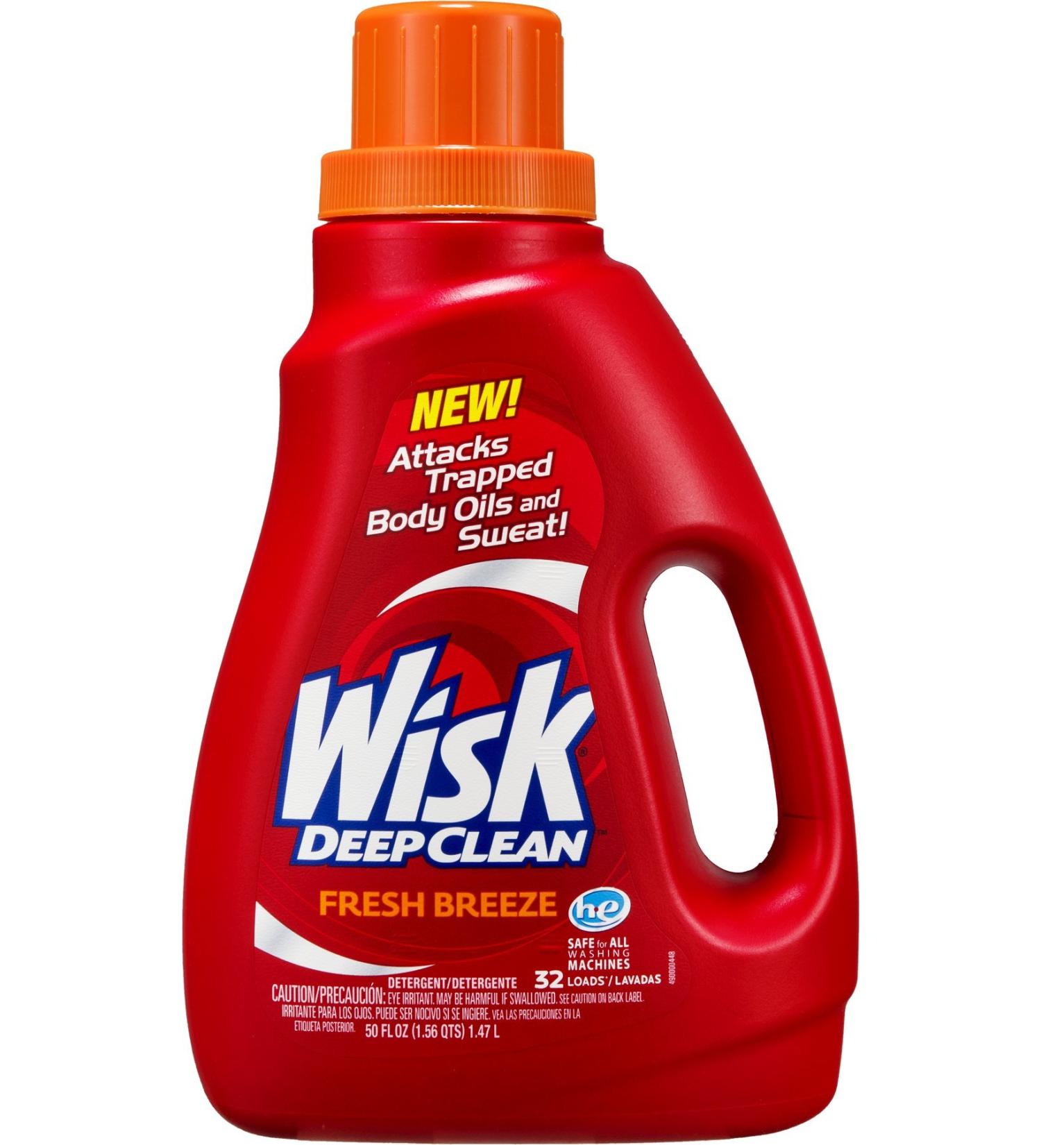 Wisk Deep Clean Fresh Breeze Detergent - 32 Loads