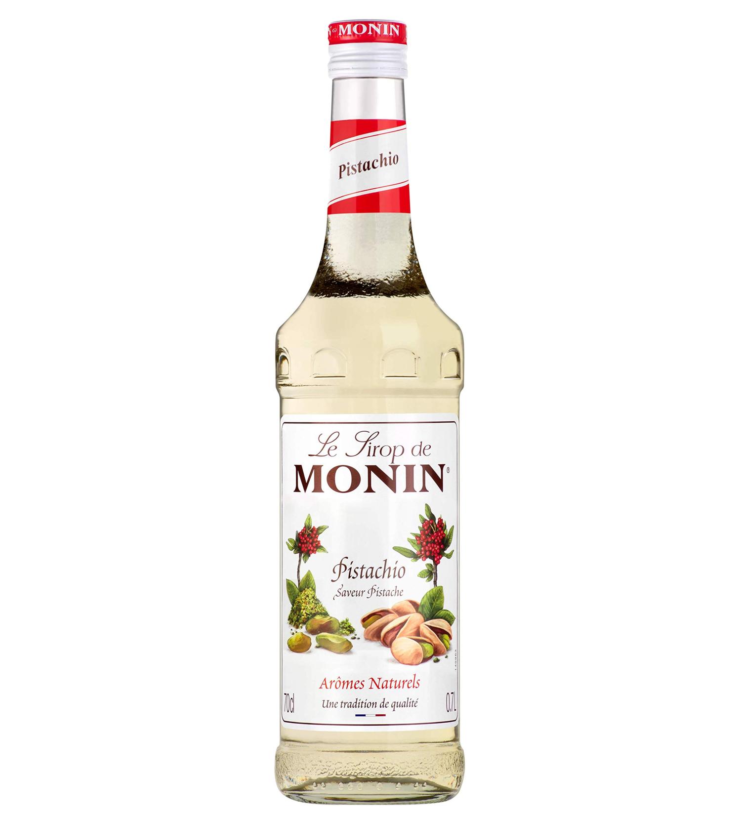MONIN Premium Pistachio Syrup 700ml - Vegan-Friendly & Allergen-Free | 100% Natural Flavours for Coffee & Cocktails - Buy Online on GoSupps.com