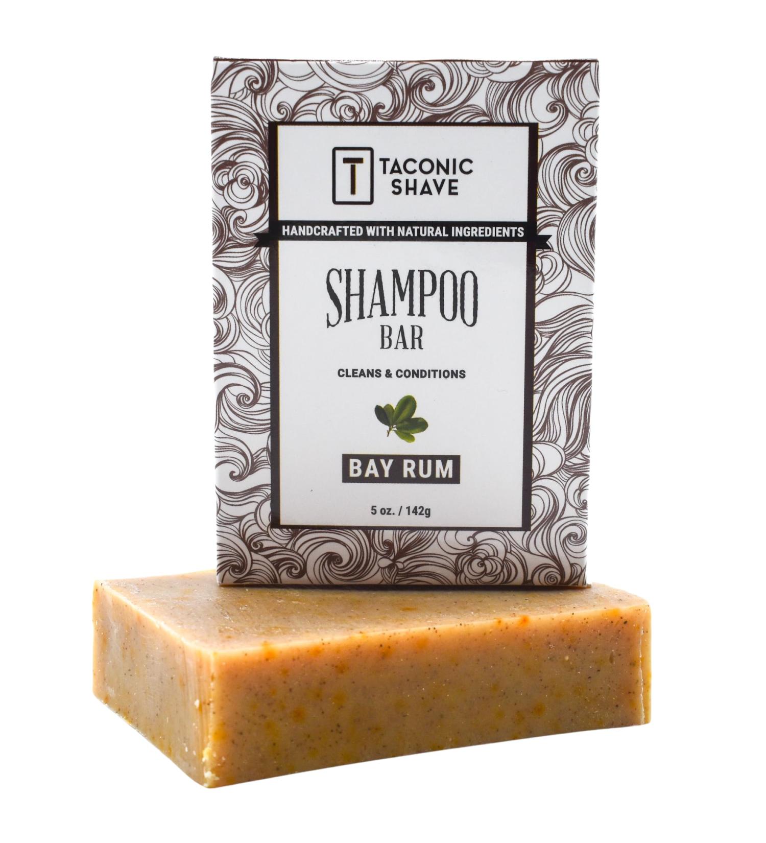 Taconic Shave All Natural Bay Rum Shampoo Bar - Handcrafted USA Hair Care - 5 oz Clean Soft Conditioned Hair - Buy Online on GoSupps.com