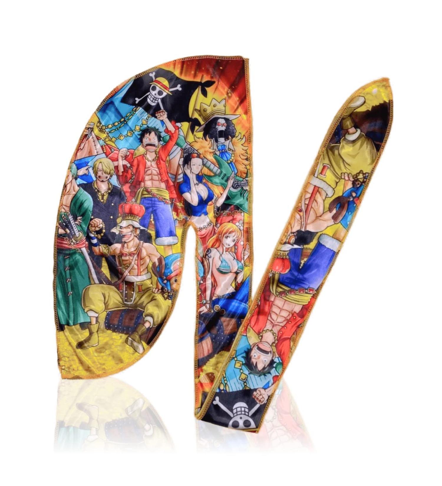 Kings Crown Limited Supply Anime Design Silky Durag with Long Tails - Satin Fabric - Buy Online on GoSupps.com