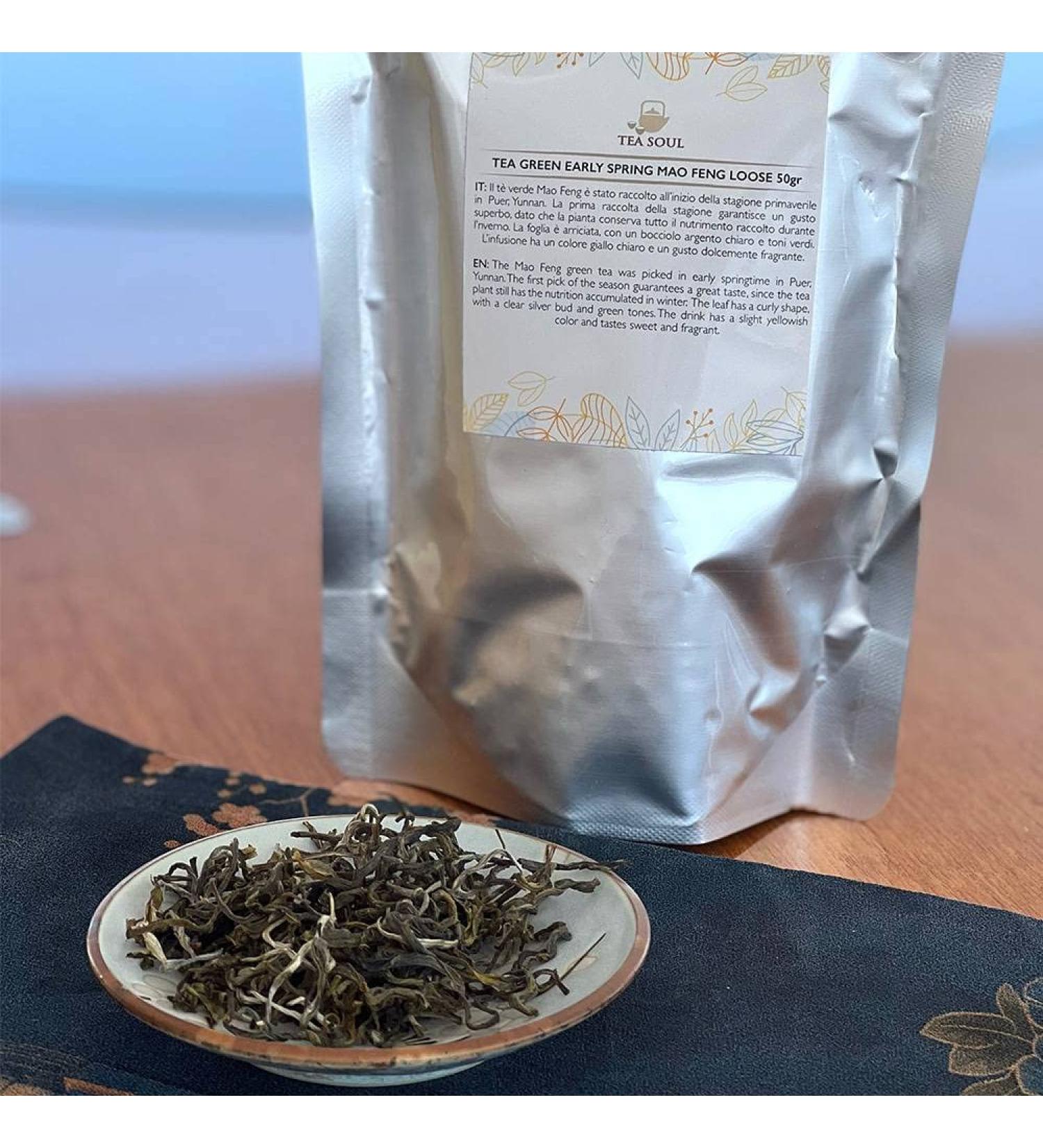 Green tea spring Mao Feng Loose 50 g Tea Soul