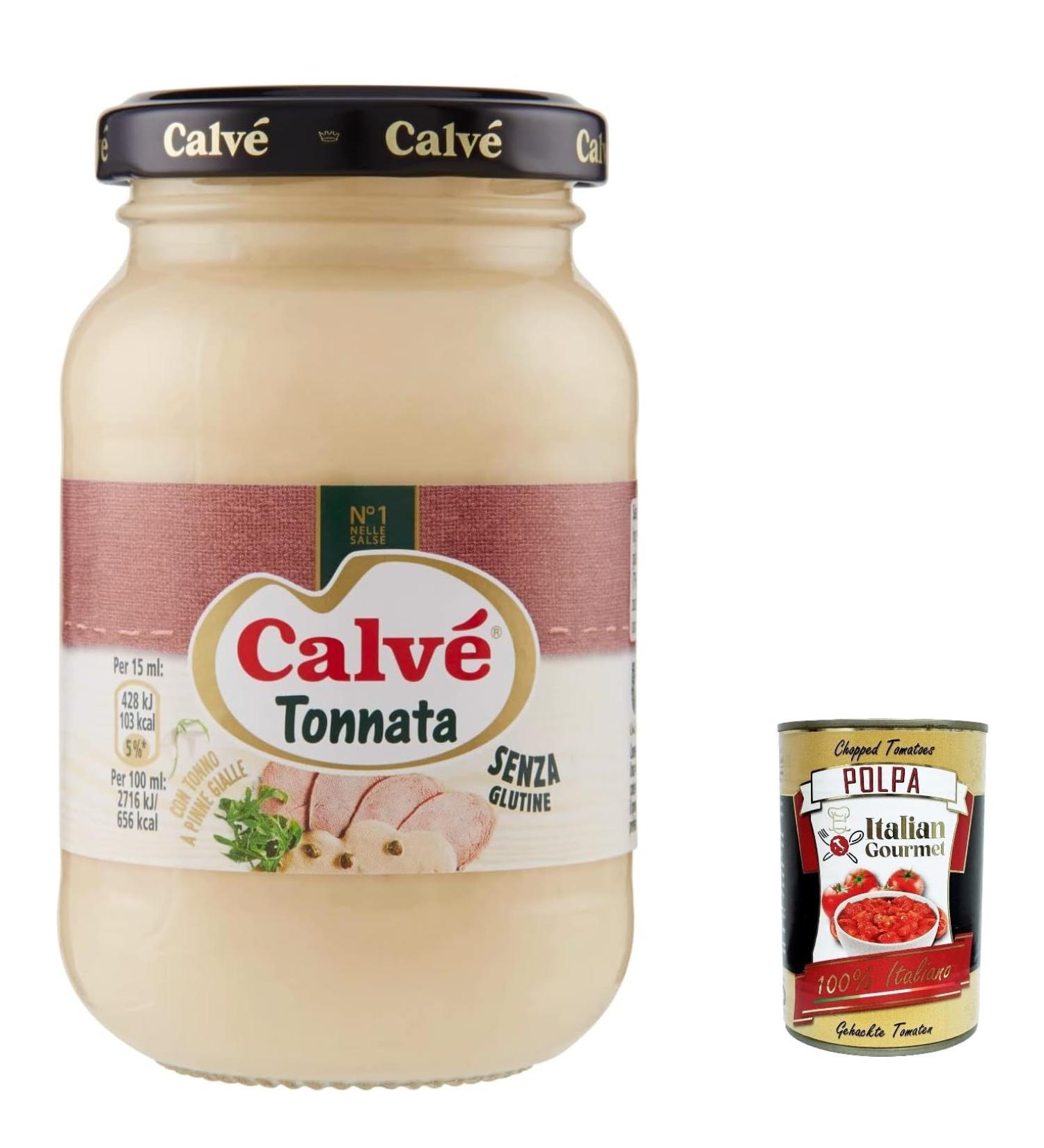 Calv Salsa Tonnata Tuna Sauce 225 ml + Polpa Italian Gourmet 400 g - Buy Online on GoSupps.com