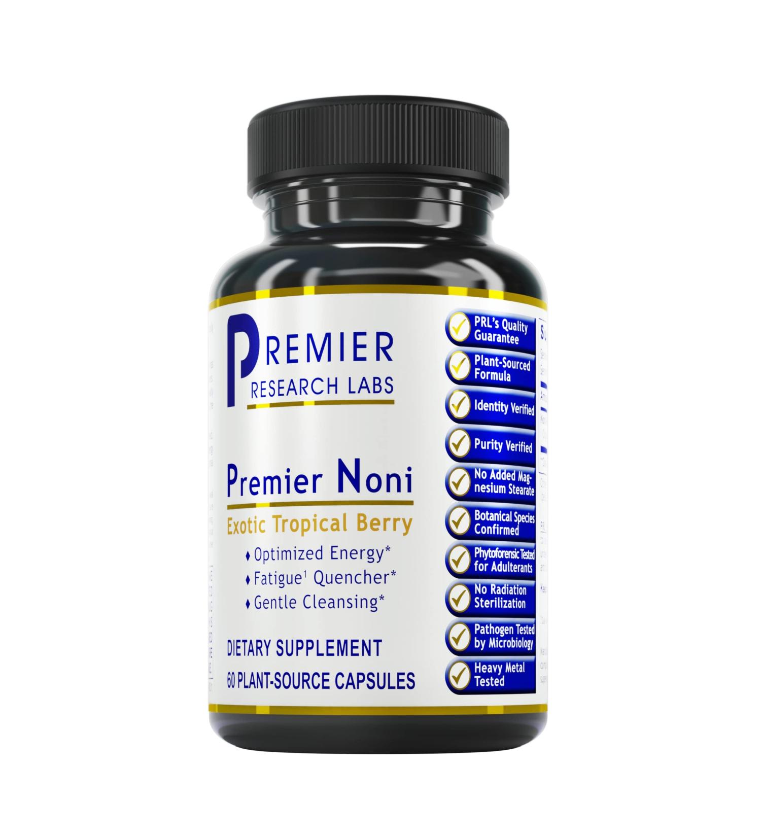 Premier Research Labs Noni Capsules - Organic Noni Fruit for Digestion & Immune Support - 60 Plant-Source Capsules - Buy Online on GoSupps.com