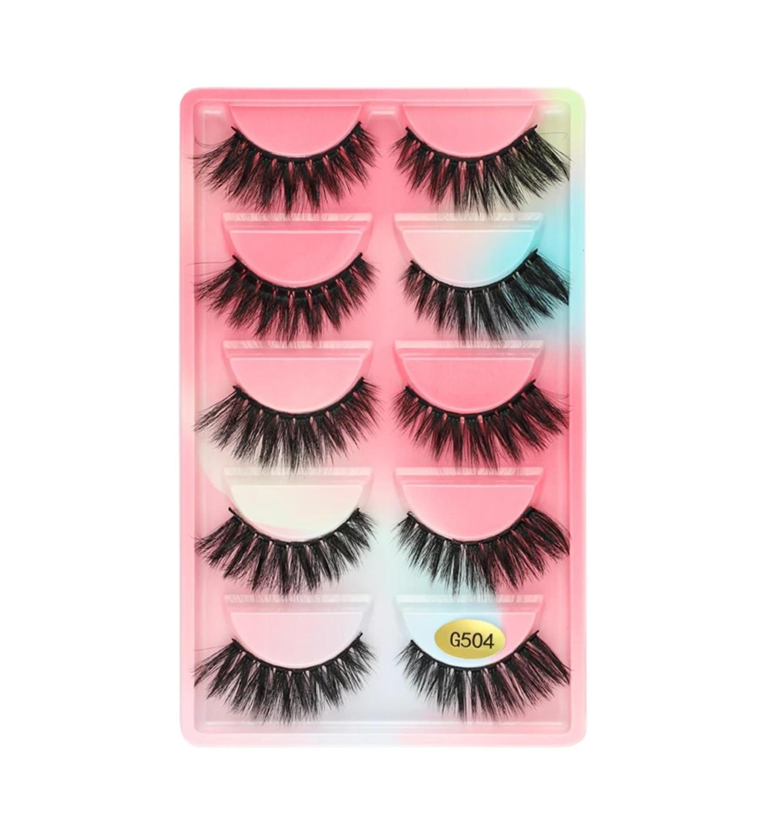 UAMOU 2-50 Boxes Eyelashes faux mink lashes natural 3d mink eyelashes volume false lashes in bulk cilios Cheerfully (Color : 5 Pairs G504CS Size : 30 Boxes) - Buy Online on GoSupps.com