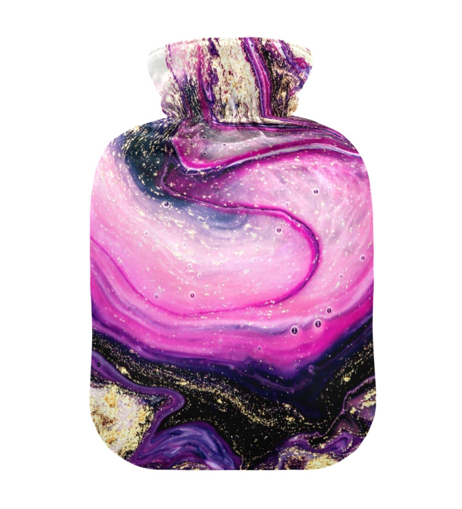 Marble Hot Water Bottle with Cover - 1L Pain Relief & Warmth for Pregnant Women | International Shipping Available - Buy Online on GoSupps.com