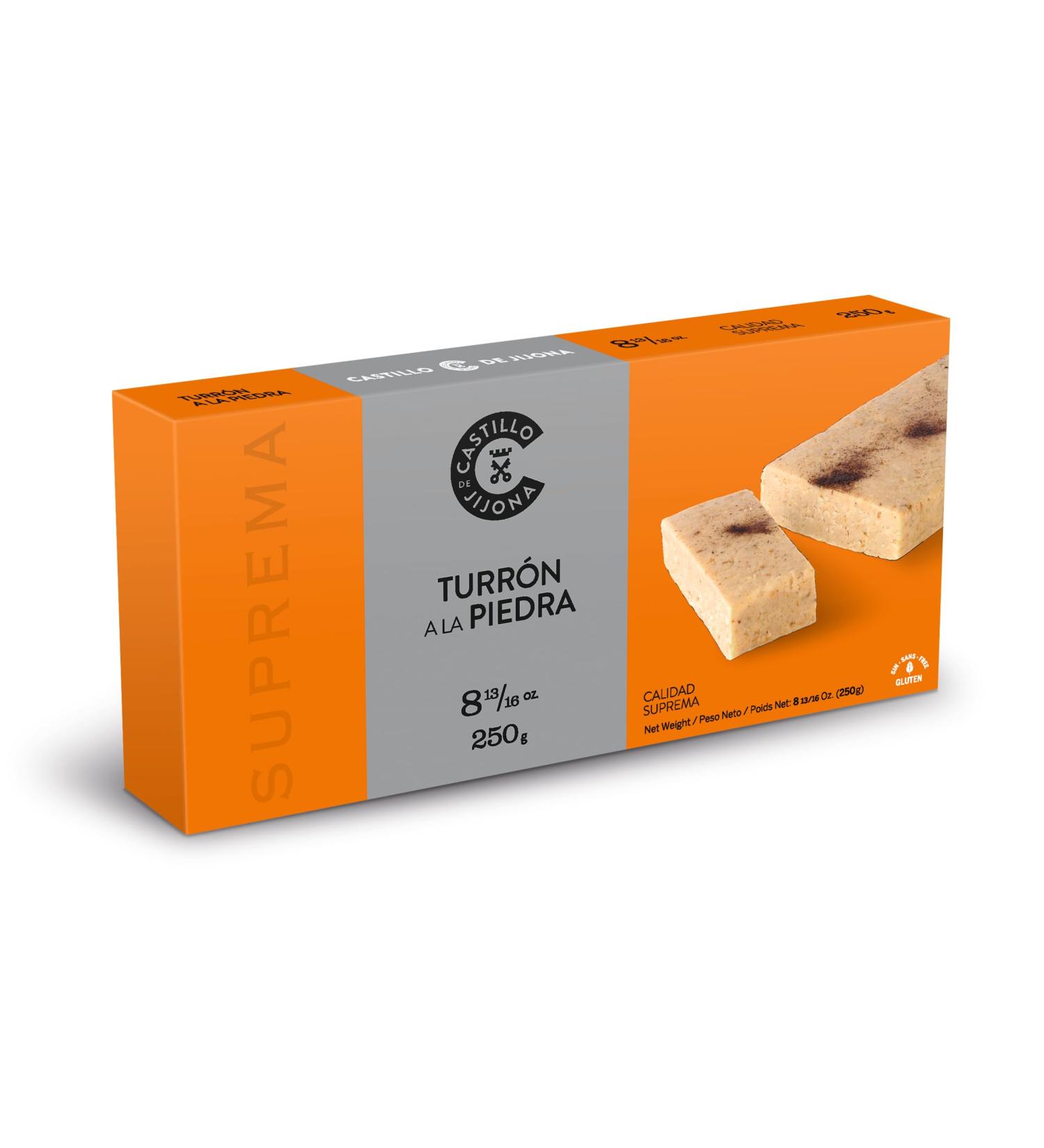  CASTILLO DE JIJONA Castillo de Jijona Stone-Cut Nougat 250g - Traditional Nougat - Authentic Flavor - Gluten-Free - Supreme Quality - Artisanal Recipe - Made in Spain (Jijona) - Buy Online on GoSupps.com