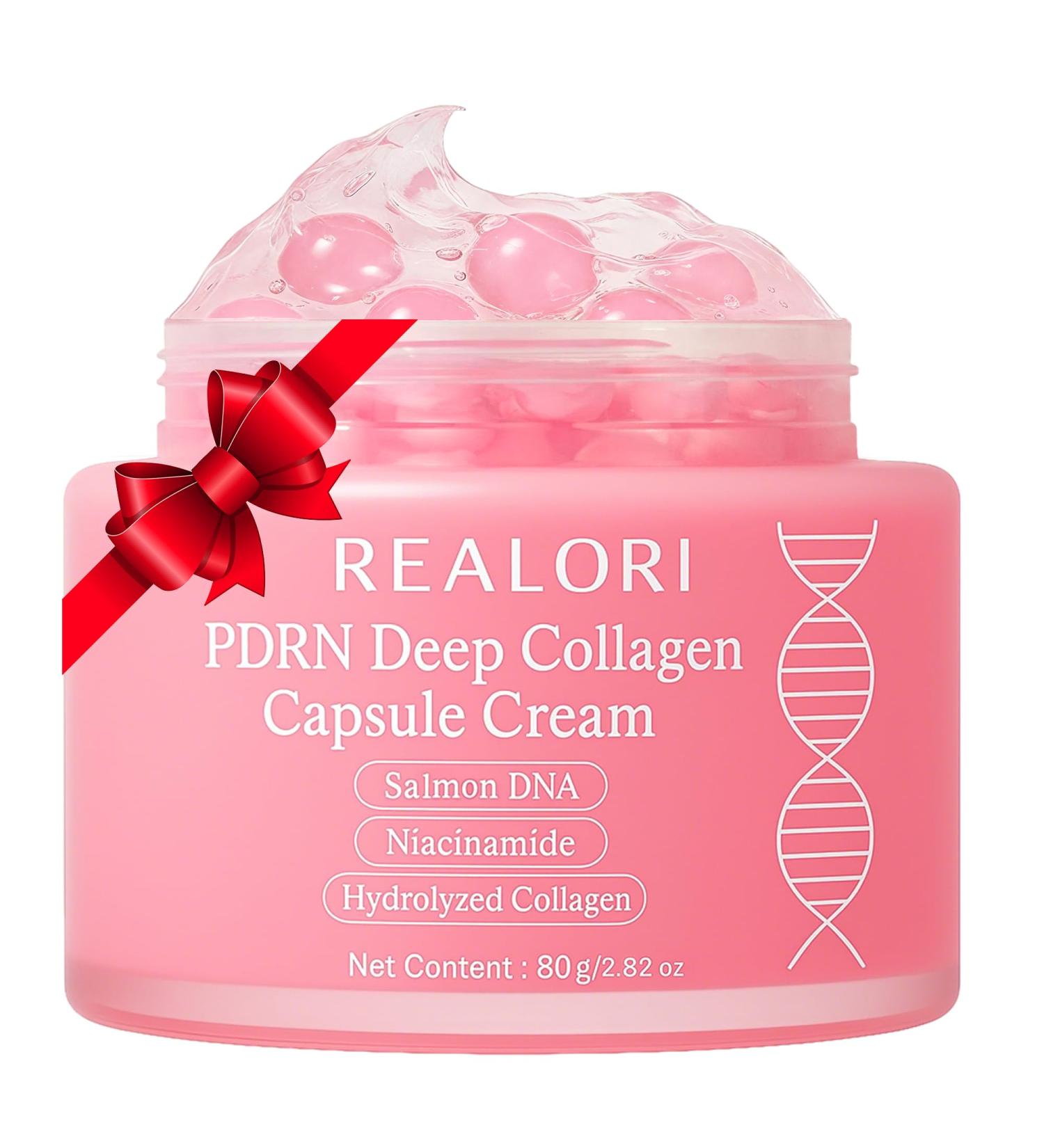 realori PDRN Capsule Cream with Vitamin C & Collagen Korean Boba Moisturizer for Face, Pink Jelly Cream for Deep Hydration, Skin Repair, and Glow Korean Skincare Gel for All Skin Types - Buy Online on GoSupps.com