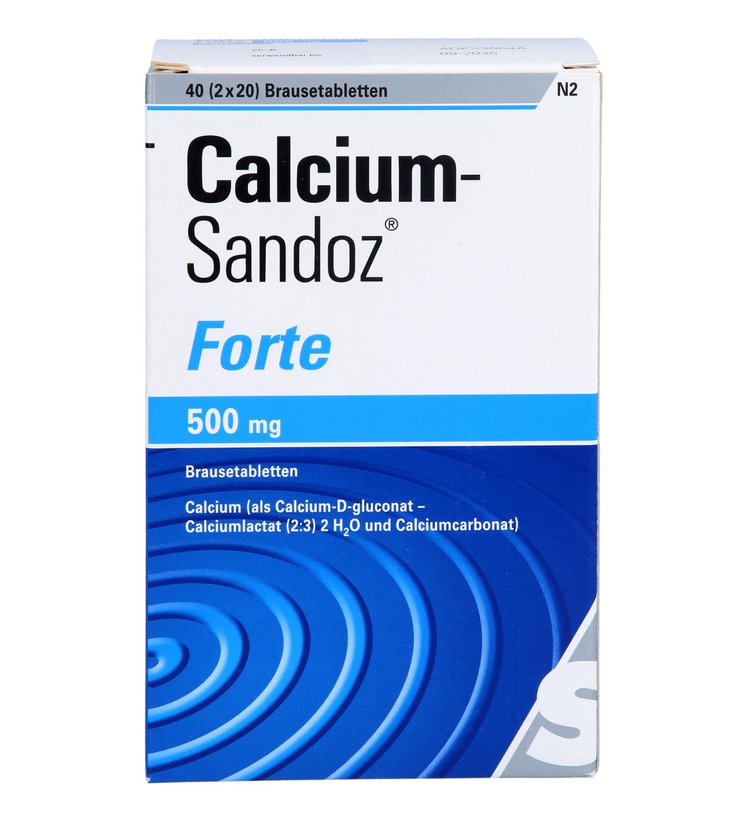 Buy Calcium Sandoz Forte Effervescent Tablets - Fast International Shipping Enhance Bone Health & Vitality - Buy Online on GoSupps.com