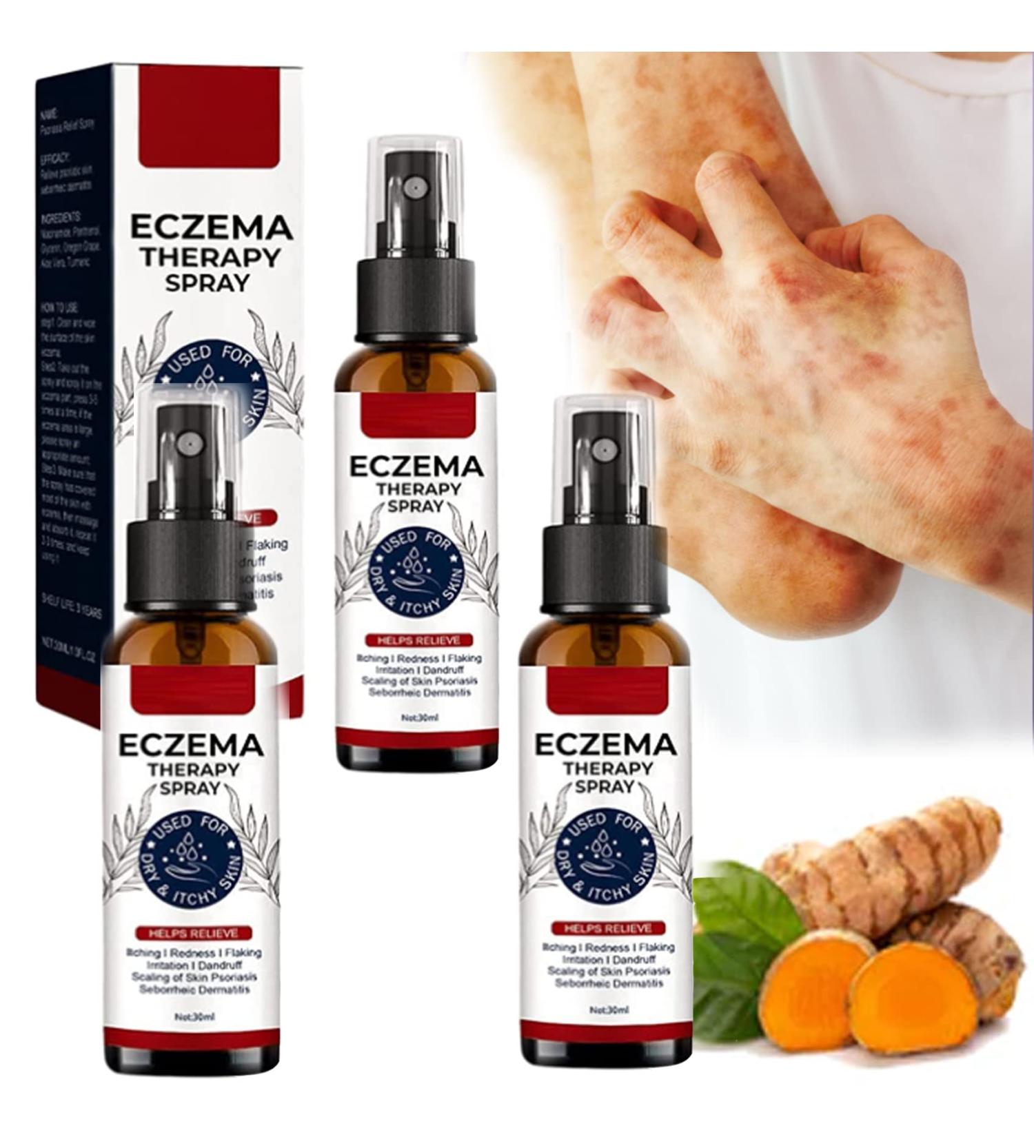 Pofeiya Eczema Therapy Spray - Fast Relief from Itching & Dry Skin - All Natural Formula - 3Pcs - Buy Online on GoSupps.com