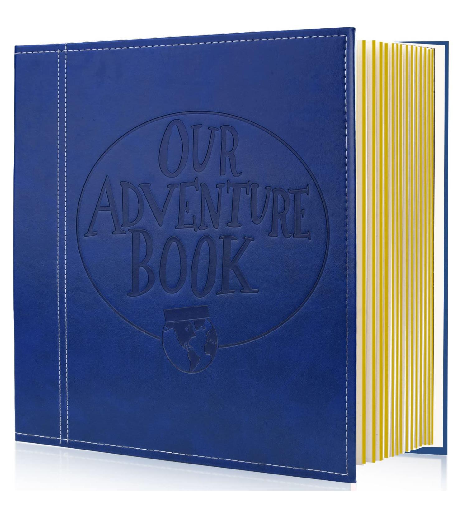 Magnetic Self-Stick Page Photo Album - Our Adventure Book Leather Cover DIY Album - Holds 3X5, 4X6, 6X8, 8X10 Photos - Blue - Buy Online on GoSupps.com