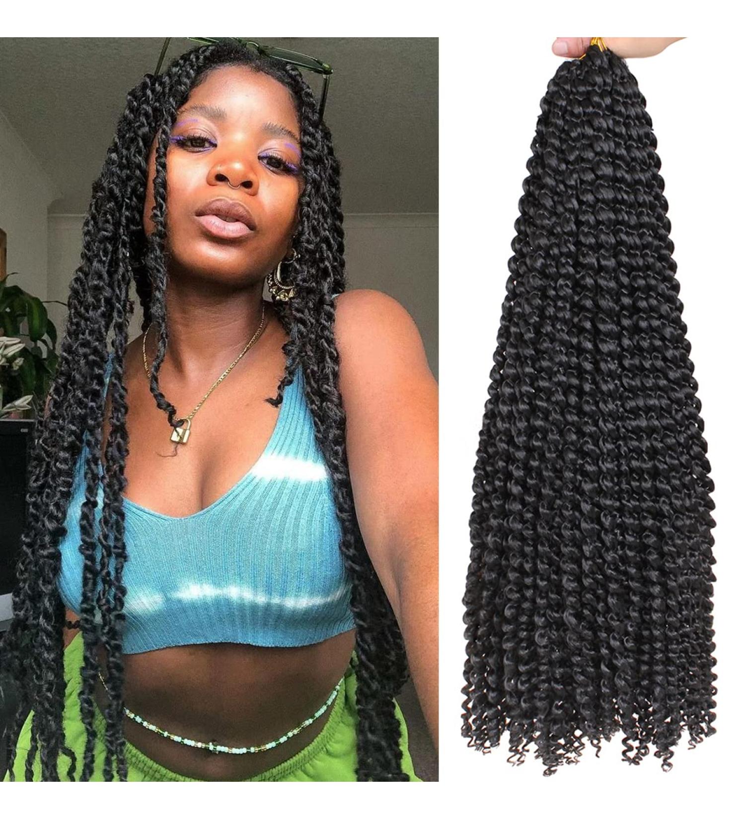 Leeven 30 Inch Passion Twist Crochet Braids Hair for Butterfly Locs - 1 Pack Long Water Wave Crochet Hair | Bohemian Braids 1B# 30 Inch - Buy Online on GoSupps.com