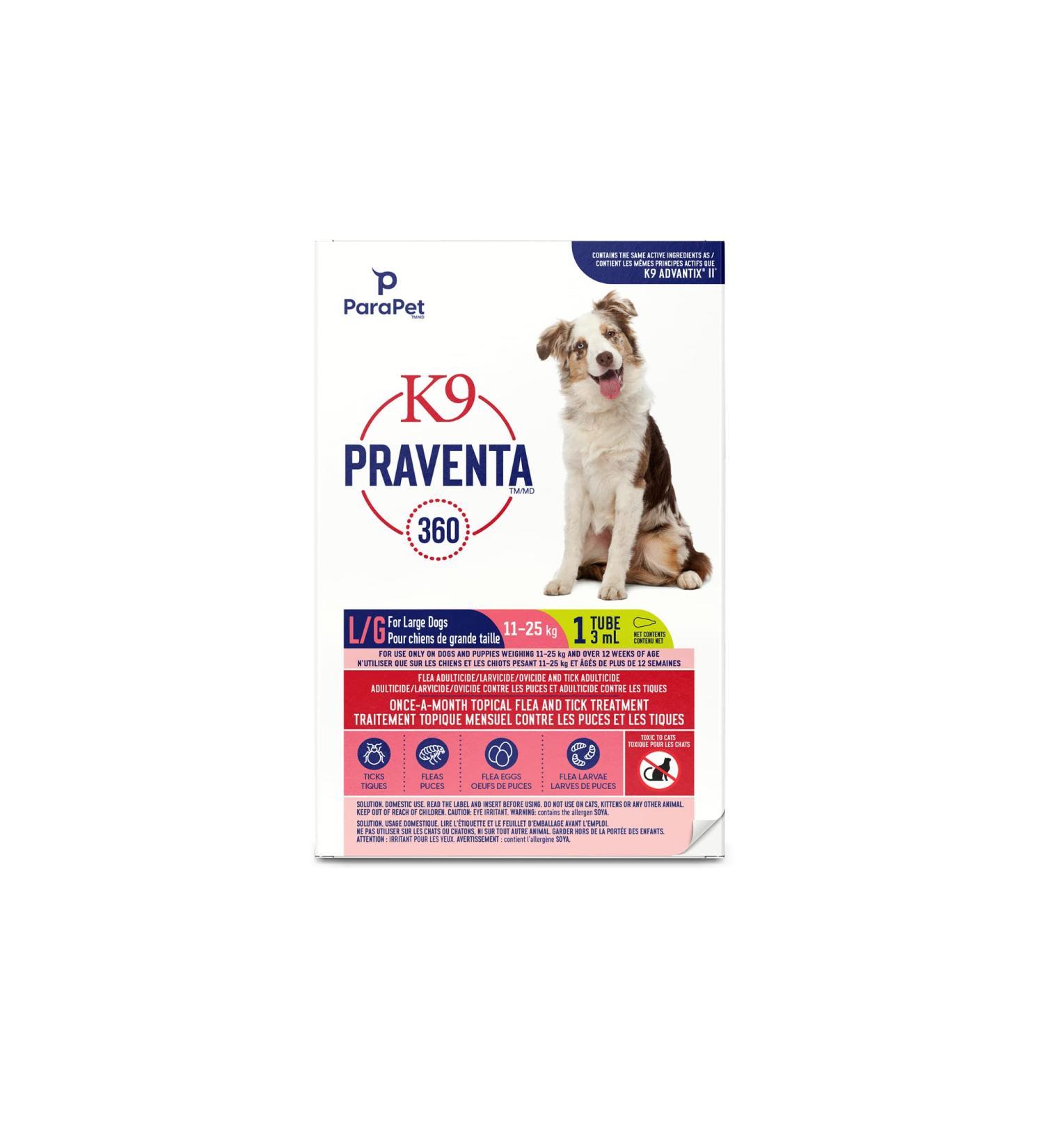Parapet K9 Praventa 360 for Large Dogs 1 Tube - Buy Online on GoSupps.com