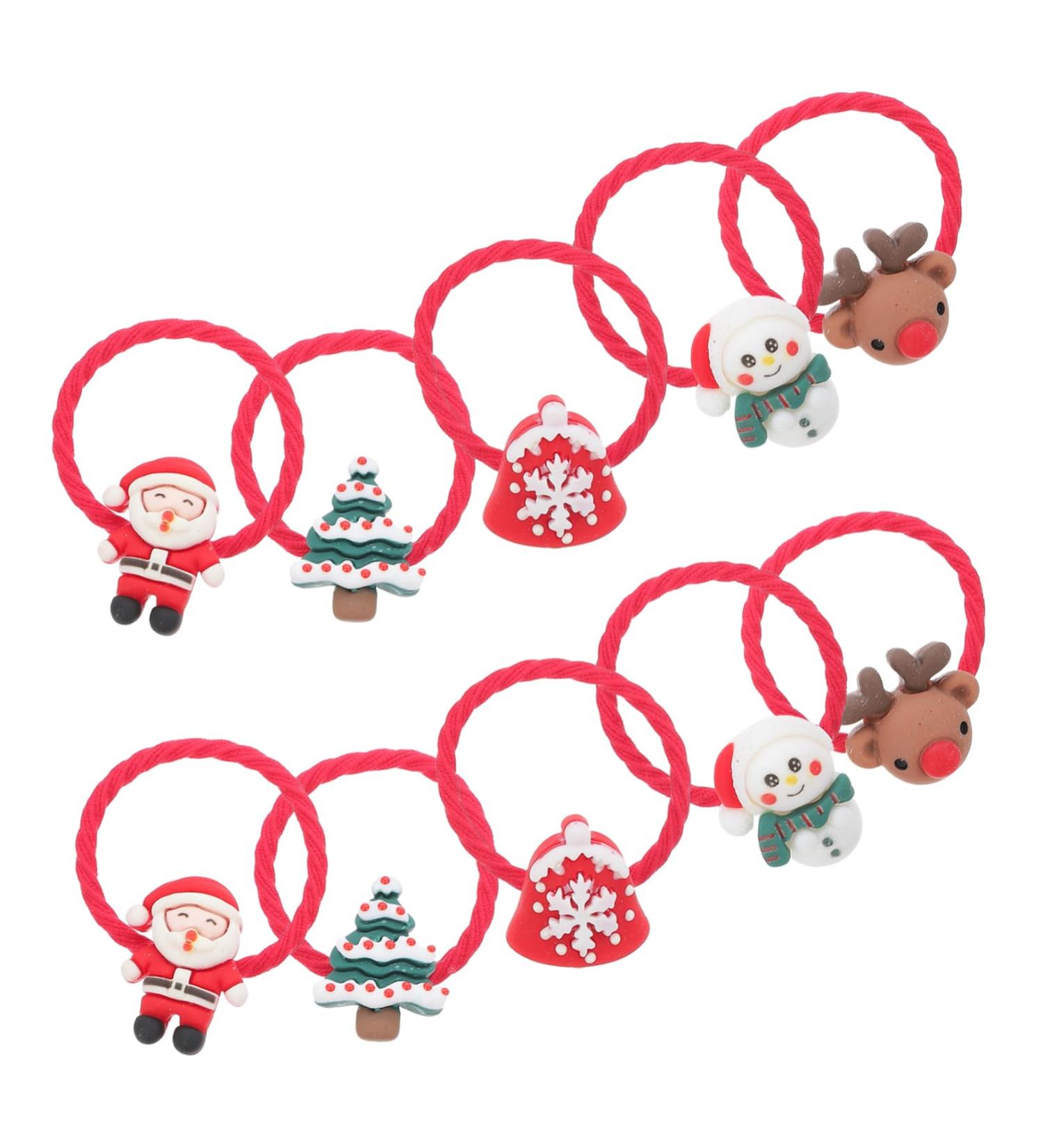 DOITOOL 10 Pairs Christmas Headband Xmas Hair Bands Baby Girls Hair Accessories Reindeer Hair Band Elastic Hair Ties Kids Tiara Fine Hair Holder Child Elastic Cord Issue Card Bow Tie - Buy Online on GoSupps.com